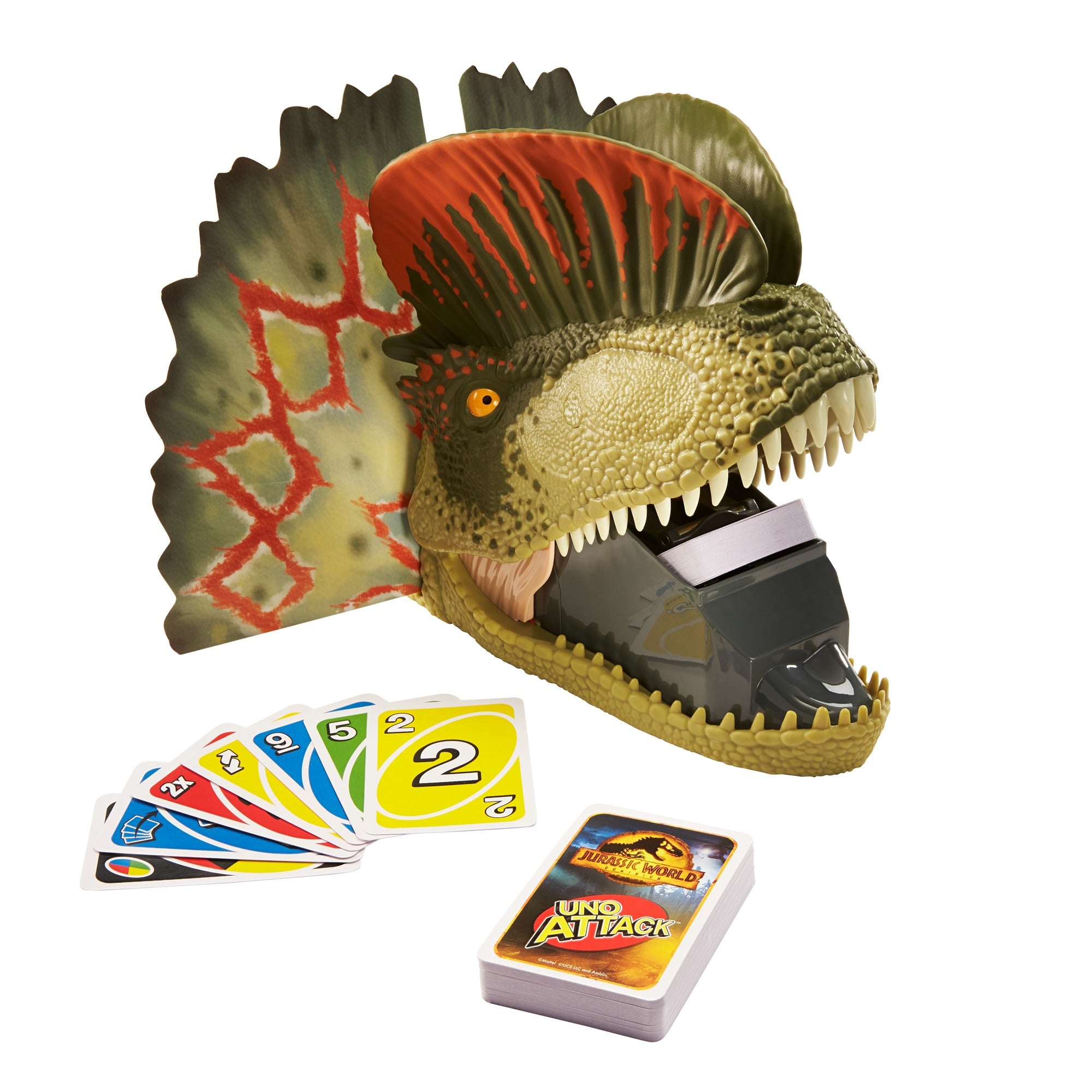 Jeu de Cartes Uno Attack™ Jurassic World Dominion Avec Lanceur de Cartes Dinosaure - Image 5