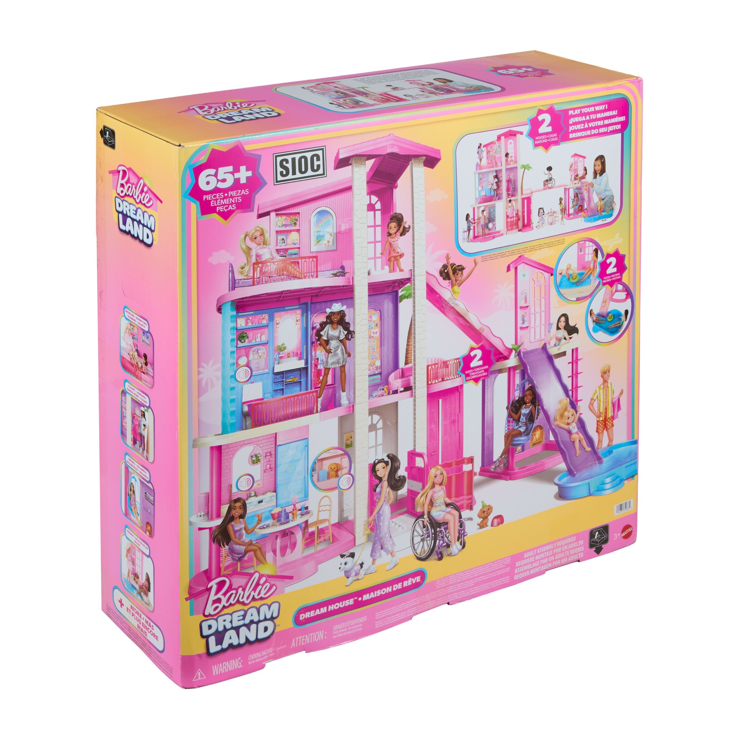 Barbie DreamHouse Dollhouse 2026. 2 Pools. 2 Slides. 2 Houses. Elevator With 3 Levels & 65+ Pieces Including Furniture & Accessories - Image 6