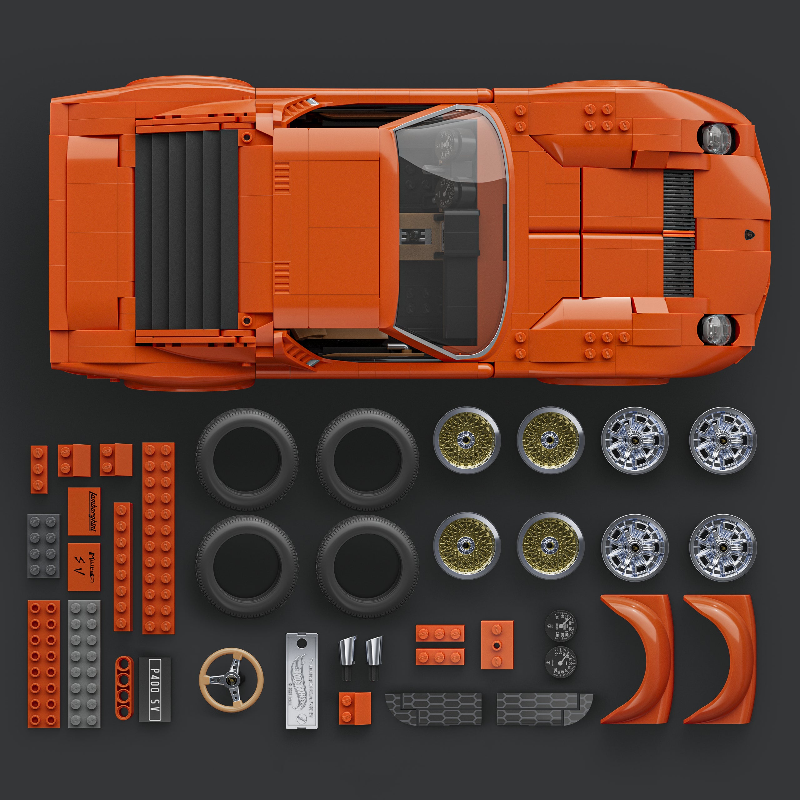 Hot Wheels-Coffret de Construction Lamborghini Miura P400 Sv de 1971 - Image 4