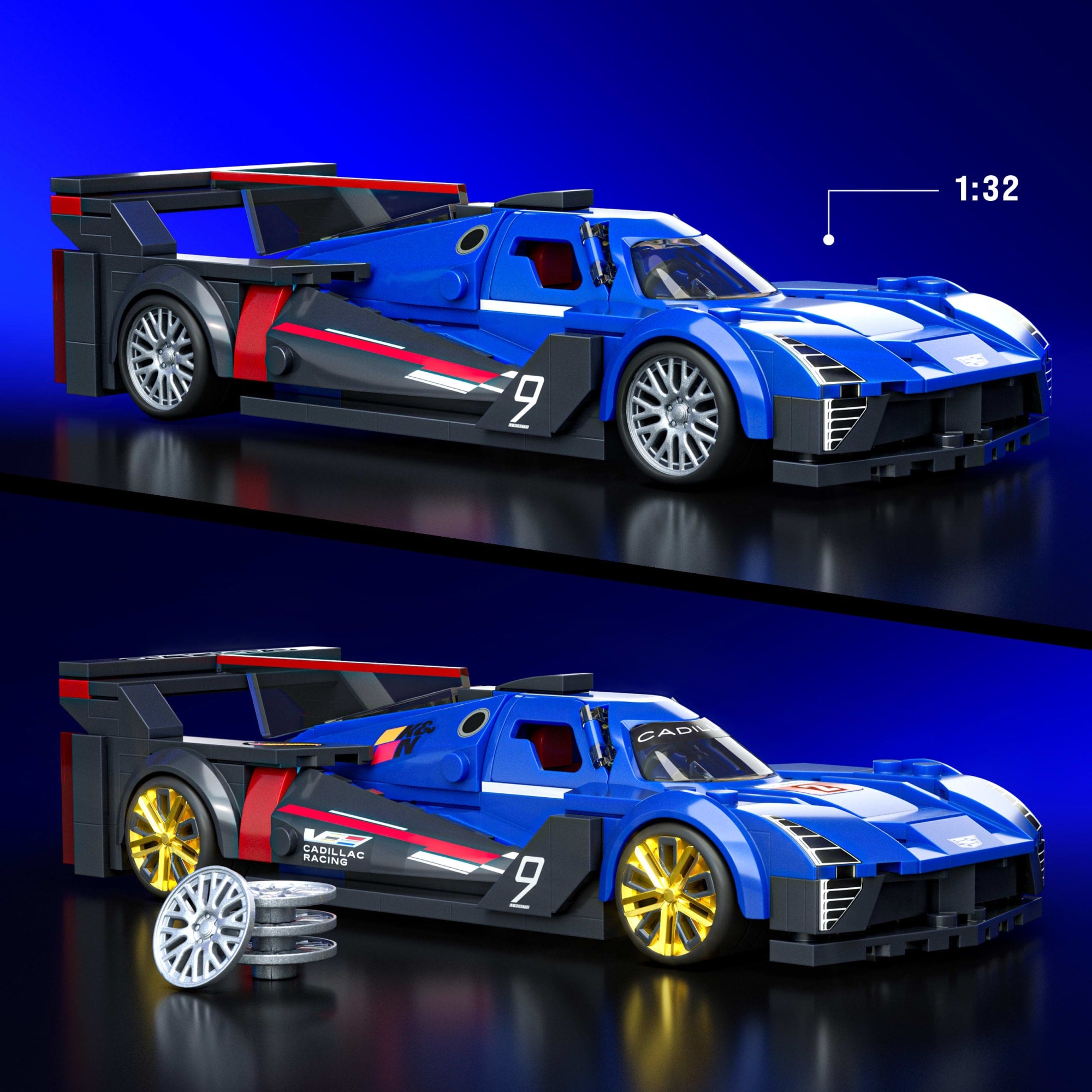 Mattel Brick Shop Hot Wheels Projet Gtp Hypercar de Cadillac. Kit de Construction de Jouets 236 Pièces de Collection - Image 3