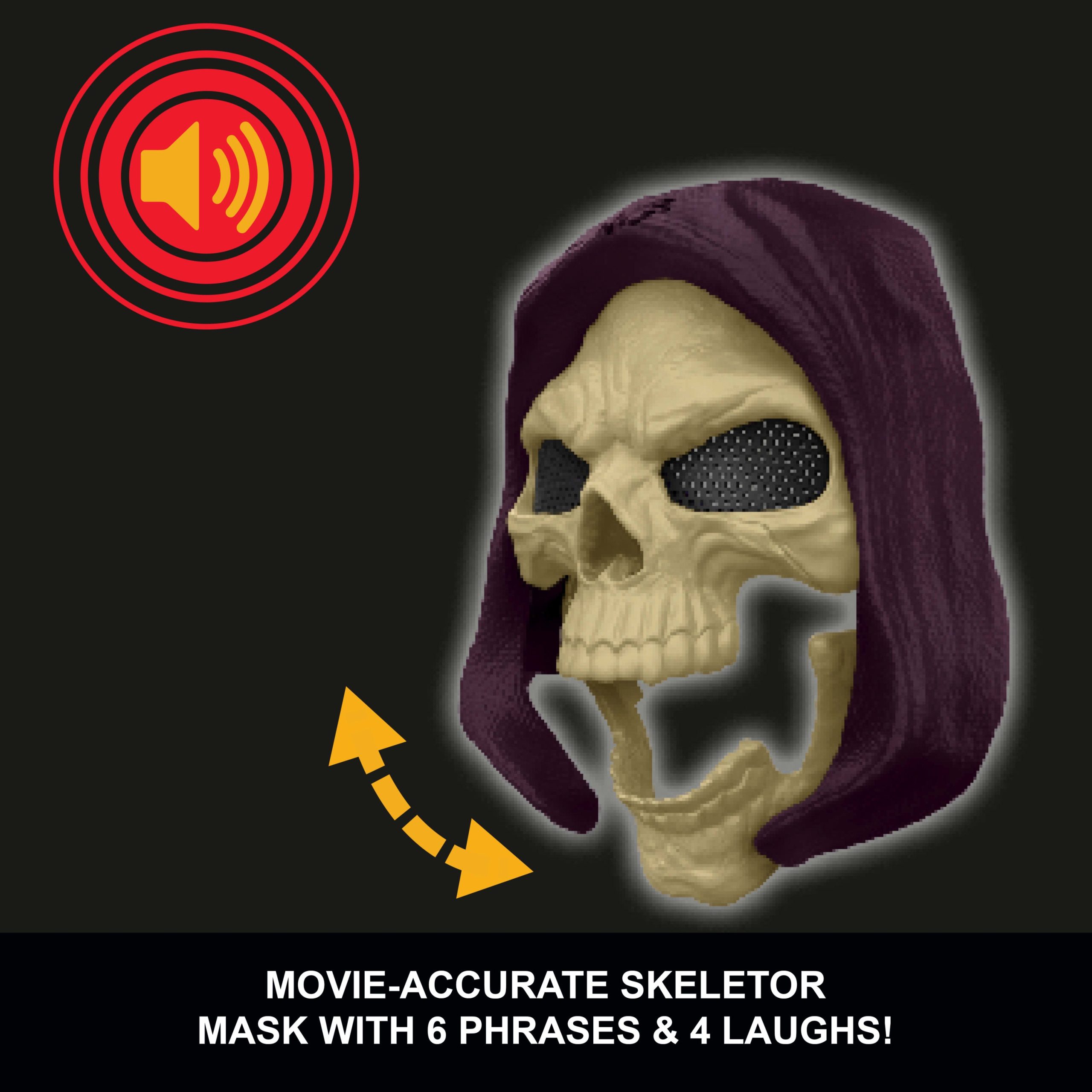 Masters Of The Universe Skeletor Mask. 2026 Movie Look. 10 Sounds Roleplay Costume Face Cover - Image 3