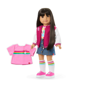 Truly Me™ 18-inch Doll #130 with straight black-brown hair
