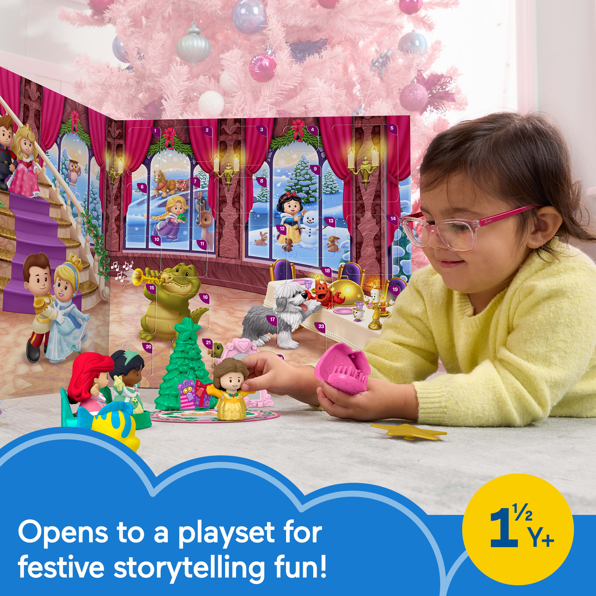 Fisher-Price Little People Disney Princess Advent Calendar For Toddlers & Kids. 24 Toys - Image 2
