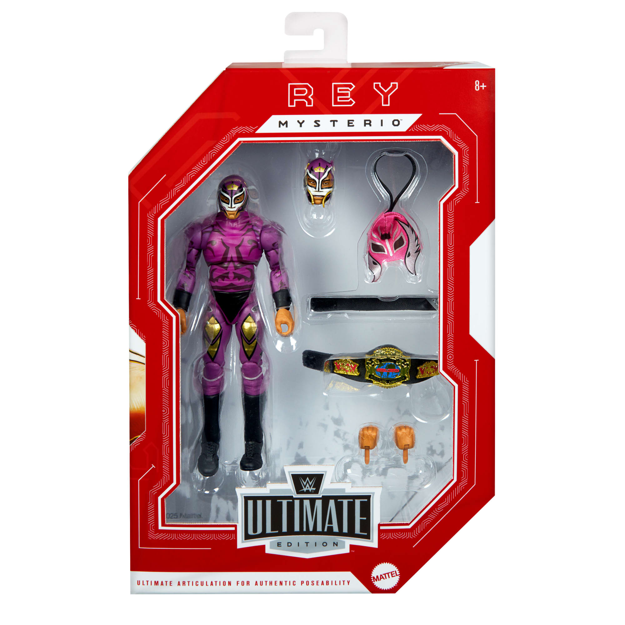 WWE Legends Ultimate Edition Rey Mysterio Action Figure & Accessories Set. 6-Inch Collectible - Image 2