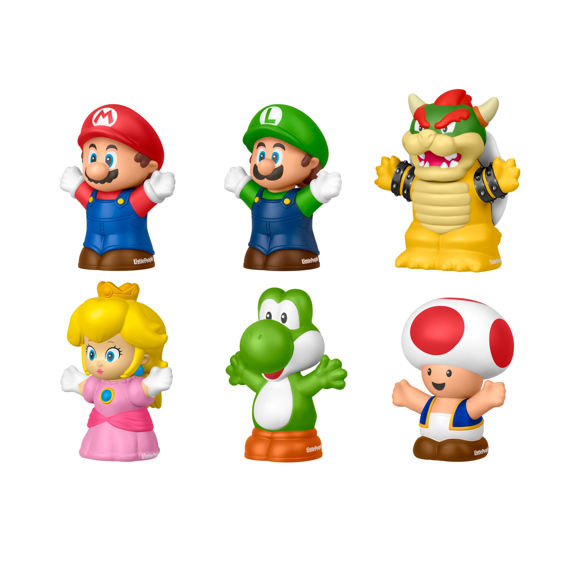 Fisher-Price-Coffret de 6 Figurines Mario Little People - Image 3
