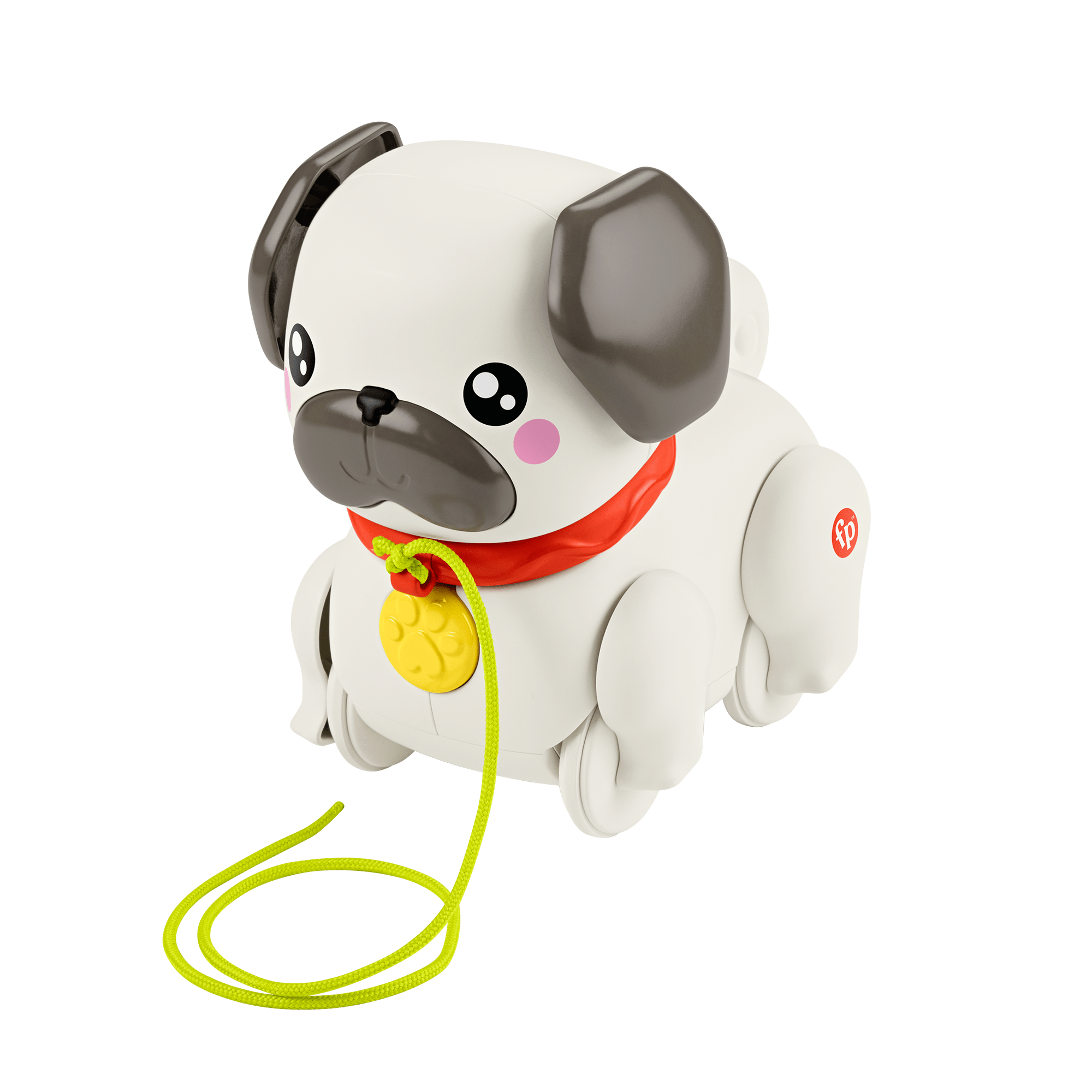 Fisher-Price Fp Pets Walk-The-Pup Pug Baby & Toddler Pull Toy With Motion & Sounds