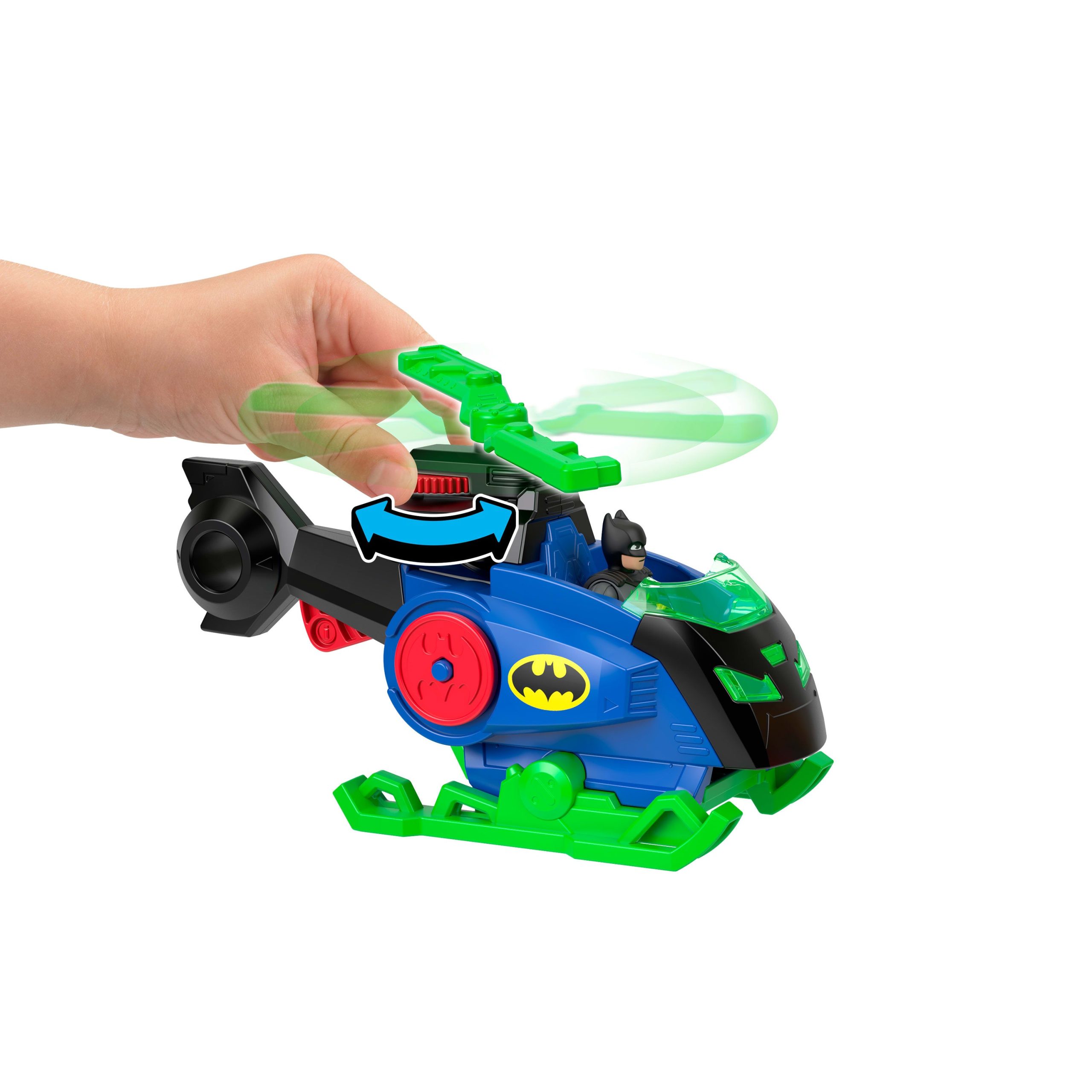 Imaginext DC Super Friends Batcopter vs Man-Bat Set With Batman. Man-Bat. Launching Disc - Image 2
