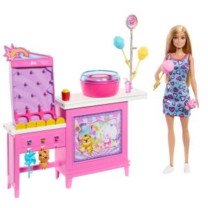 Barbie Los Misterios de Barbie: Detectives en la Playa Set de Juego Estación de Algodón de Azúcar