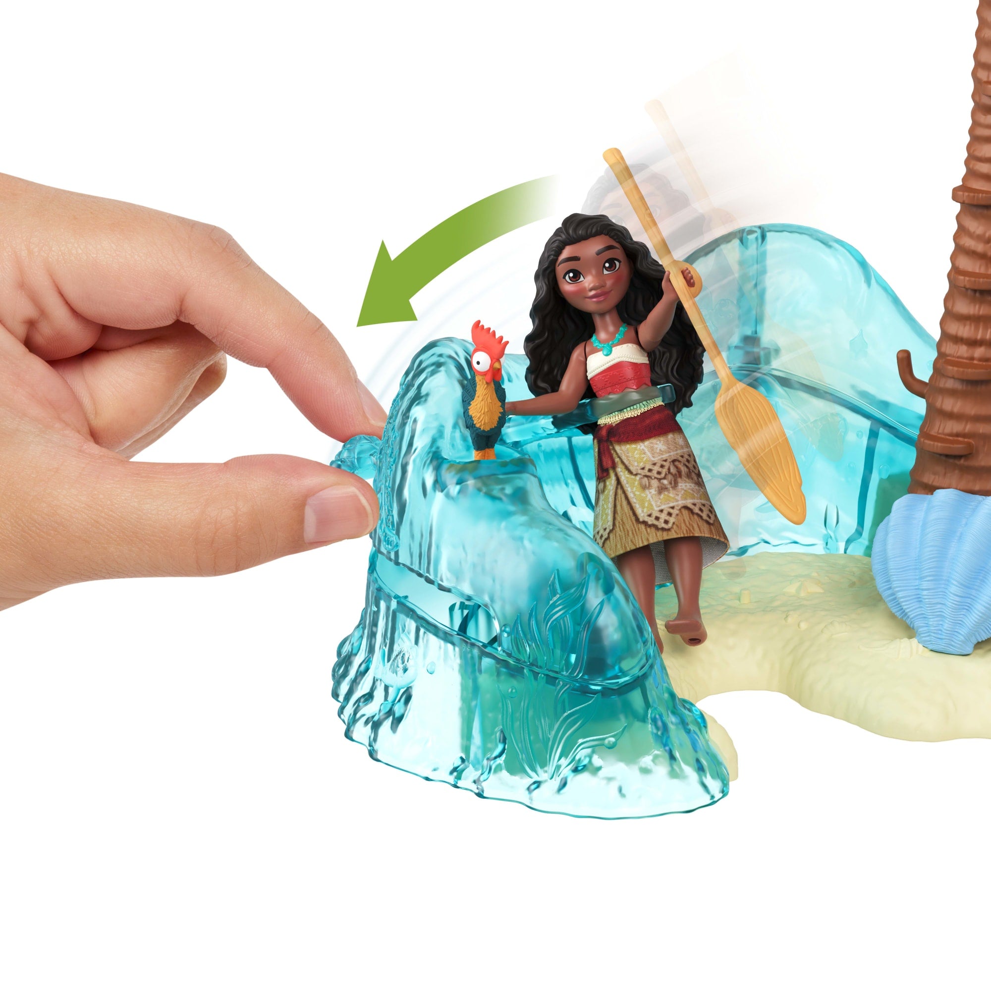Disney Moana 2 Toys. Moana's Island Adventure Playset With 2 Small Dolls. 2 Friends & 8 Accessories - Image 2