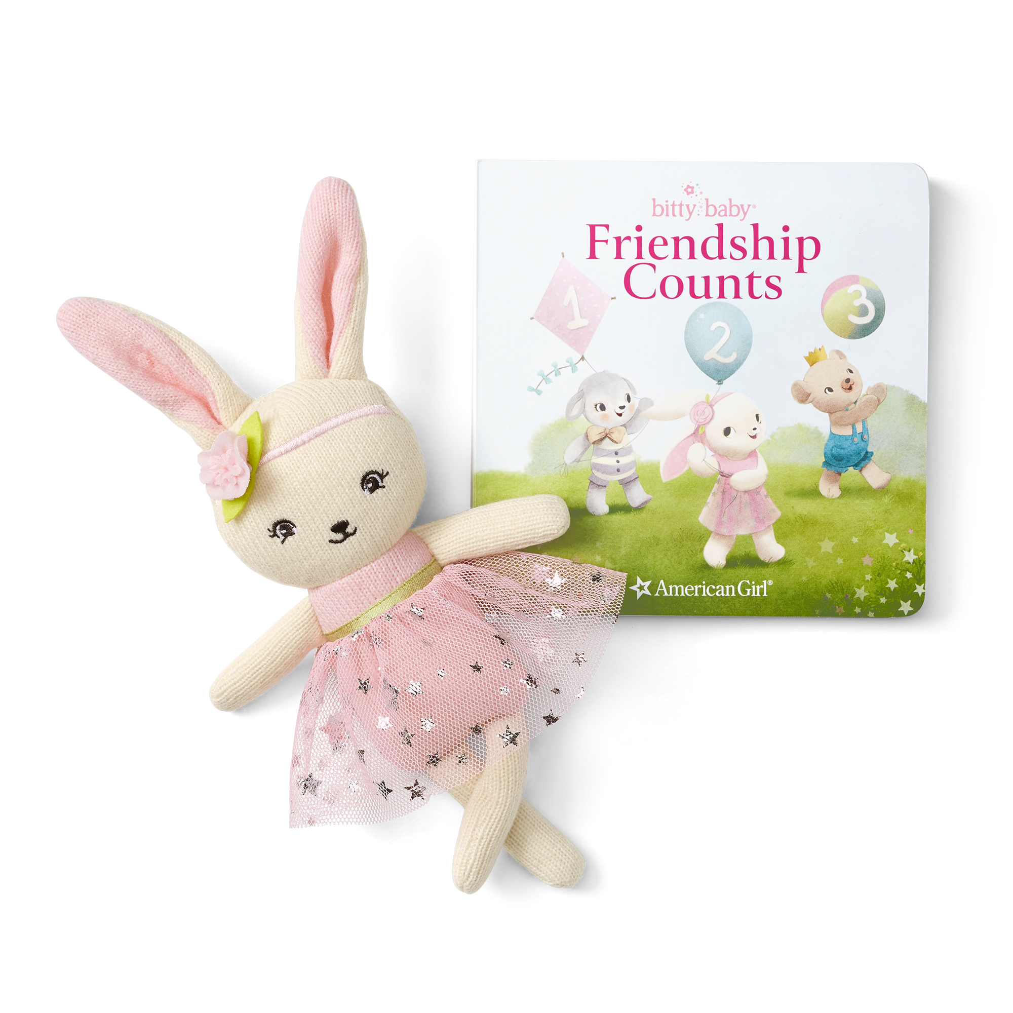 Bitty Baby® Doll #2 in Pastel Pink + Bunny Friend & Board Book - Image 4