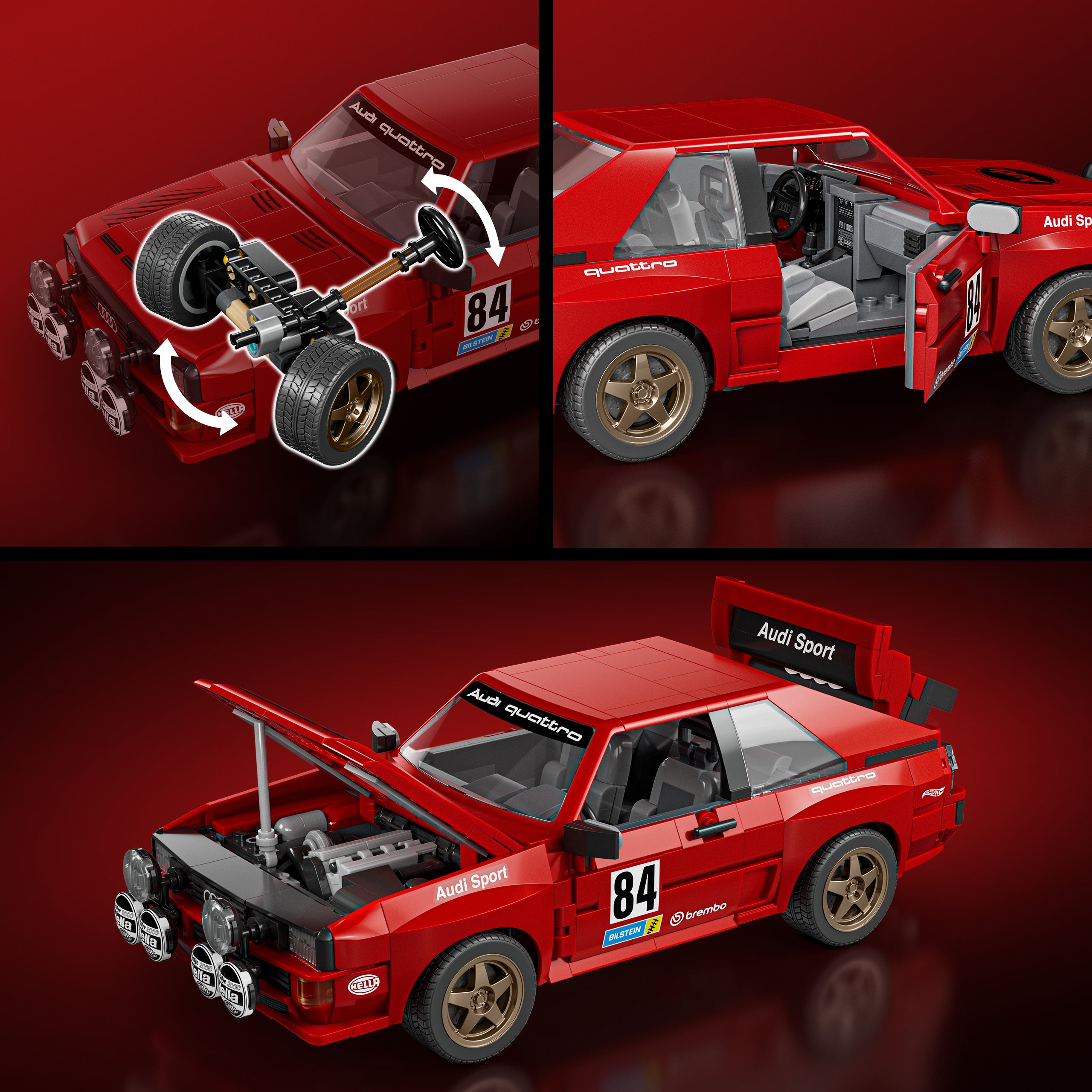 Mattel Brick Shop Hot Wheels '84 Audi Sport Quattro Building Toy Kit - Image 6