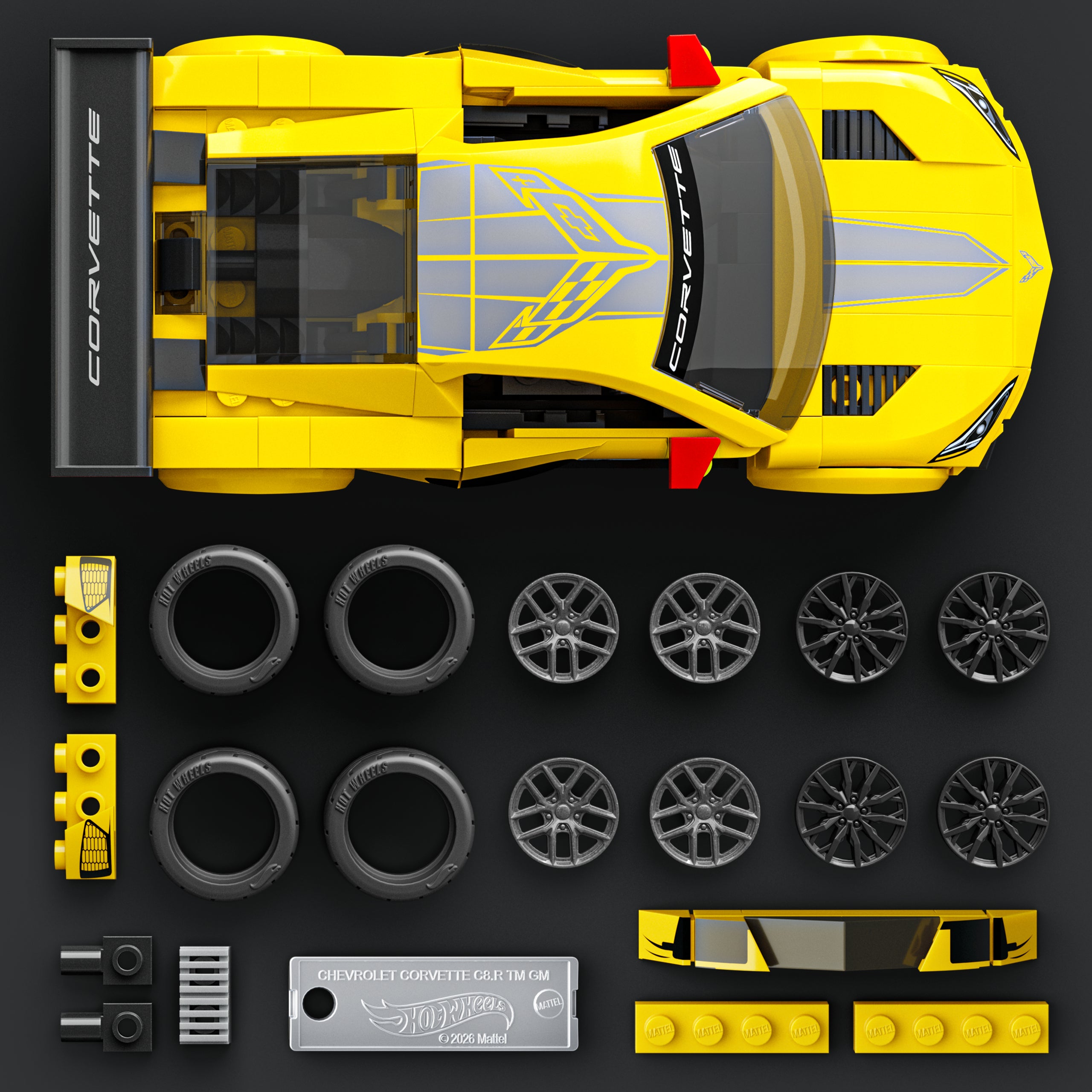 Hot Wheels-Coffret de Construction Corvette C8.R de 2020 - Image 4