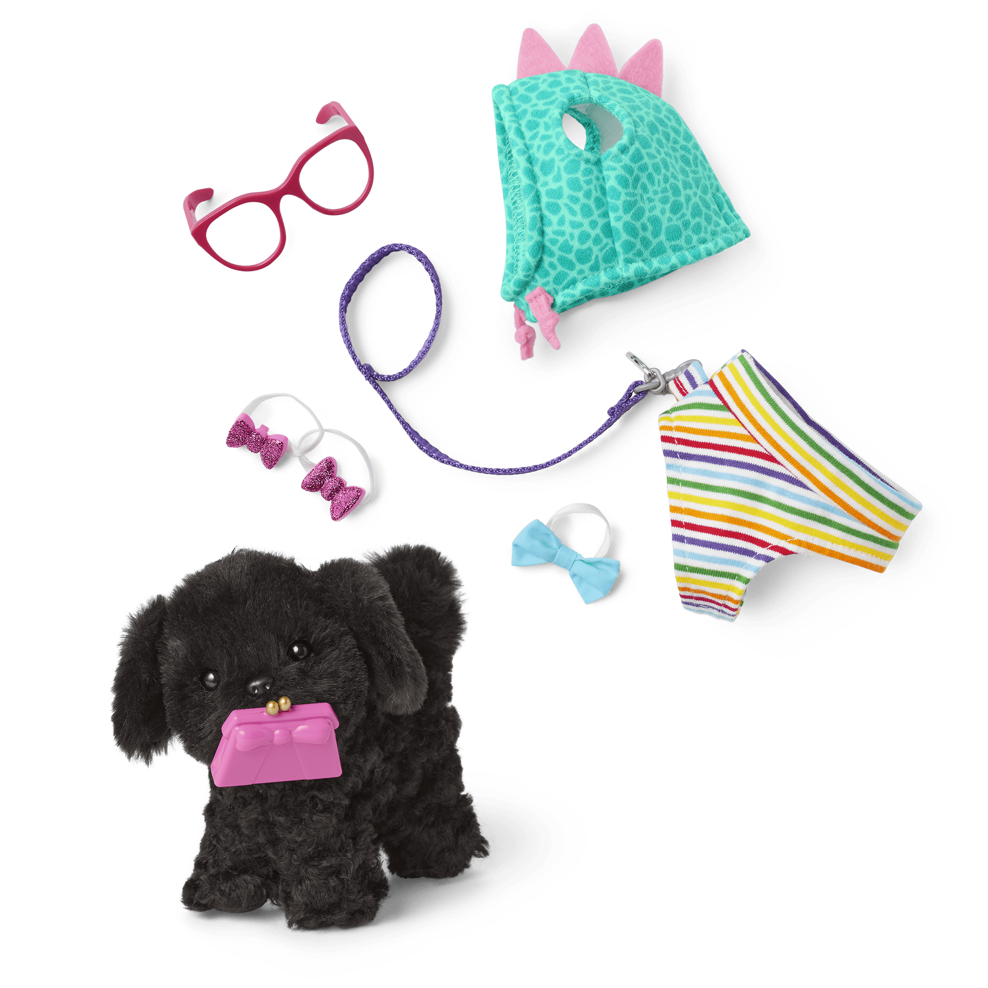 Shi-Poo Sweetie Dog for 18-inch Dolls & Fancy Pet Fashion Accessories