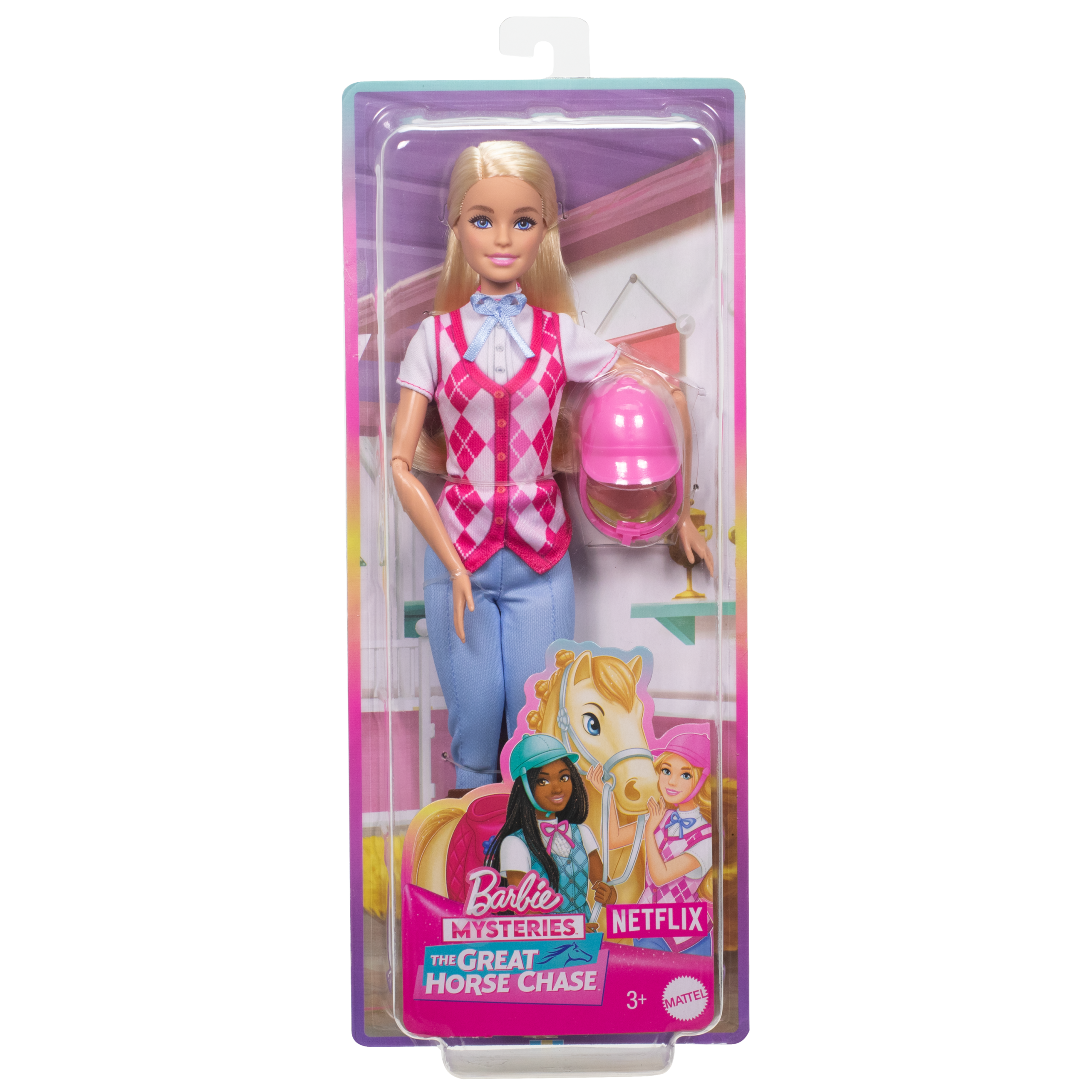 Barbie Mysteries: The Great Horse Chase Barbie Malibu Doll With Riding Clothes & Accessories - Image 4