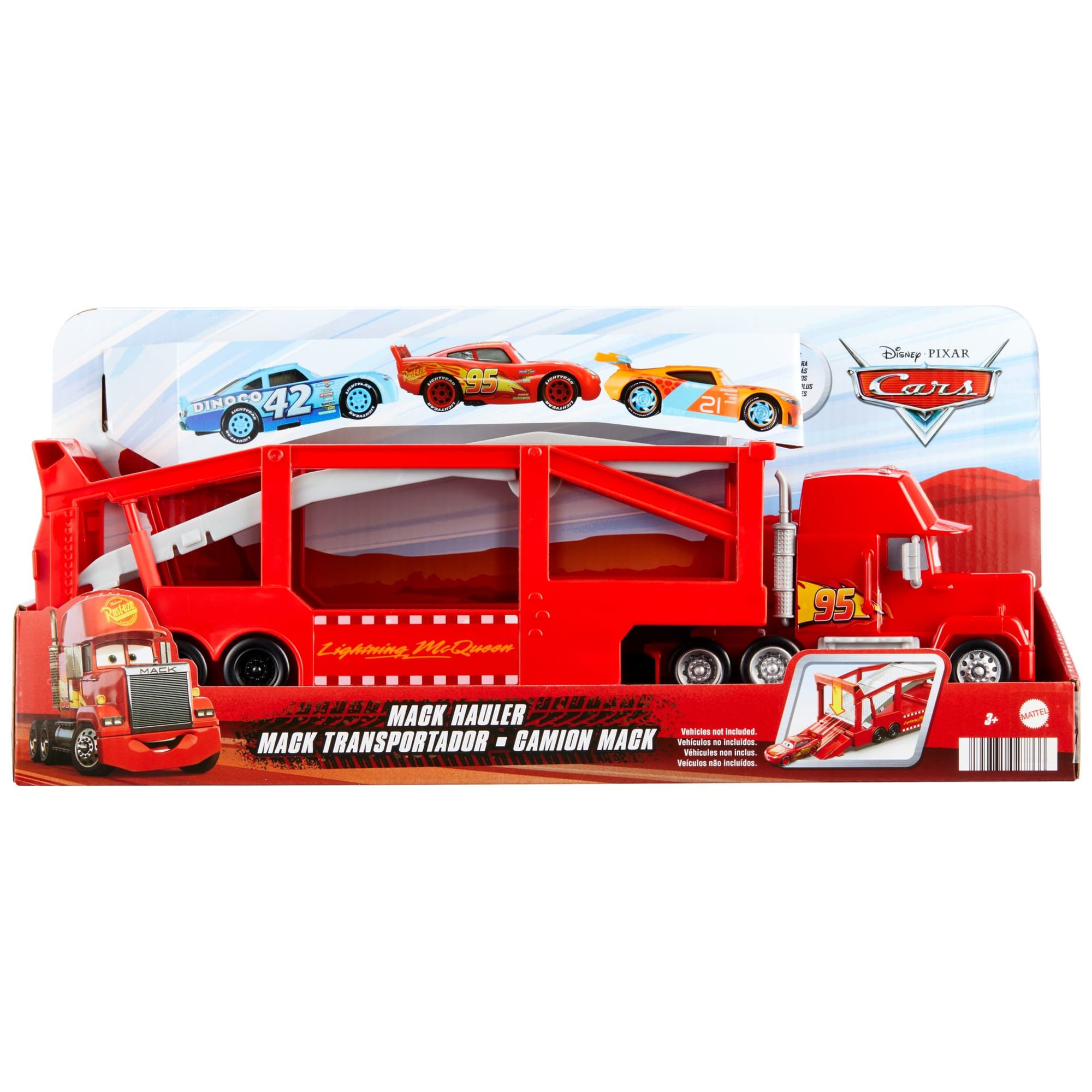 Disney And Pixar Cars Mack Hauler. 13-Inch Toy Transporter Truck With Ramp & Carry Storage For 12 Vehicles. Gift For Kids Ages 4 Years Old & Up - Image 6
