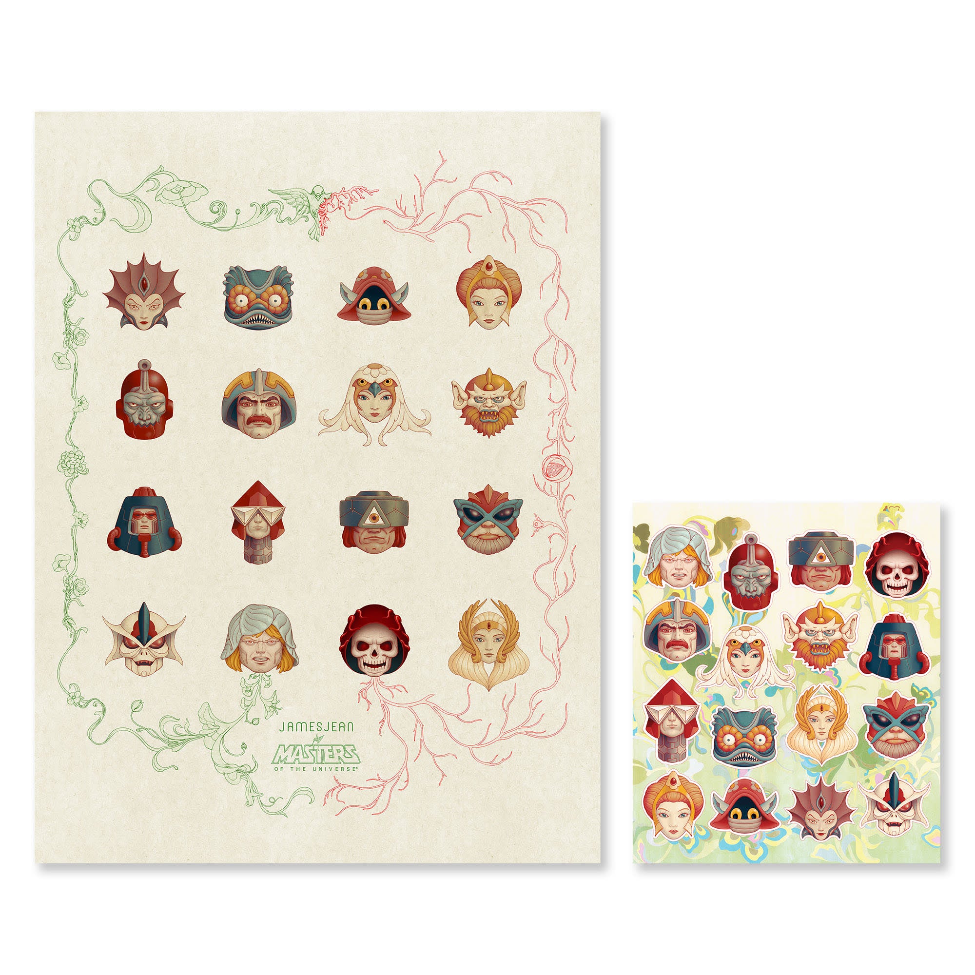 James Jean Masters of the Universe Poster and Sticker Set