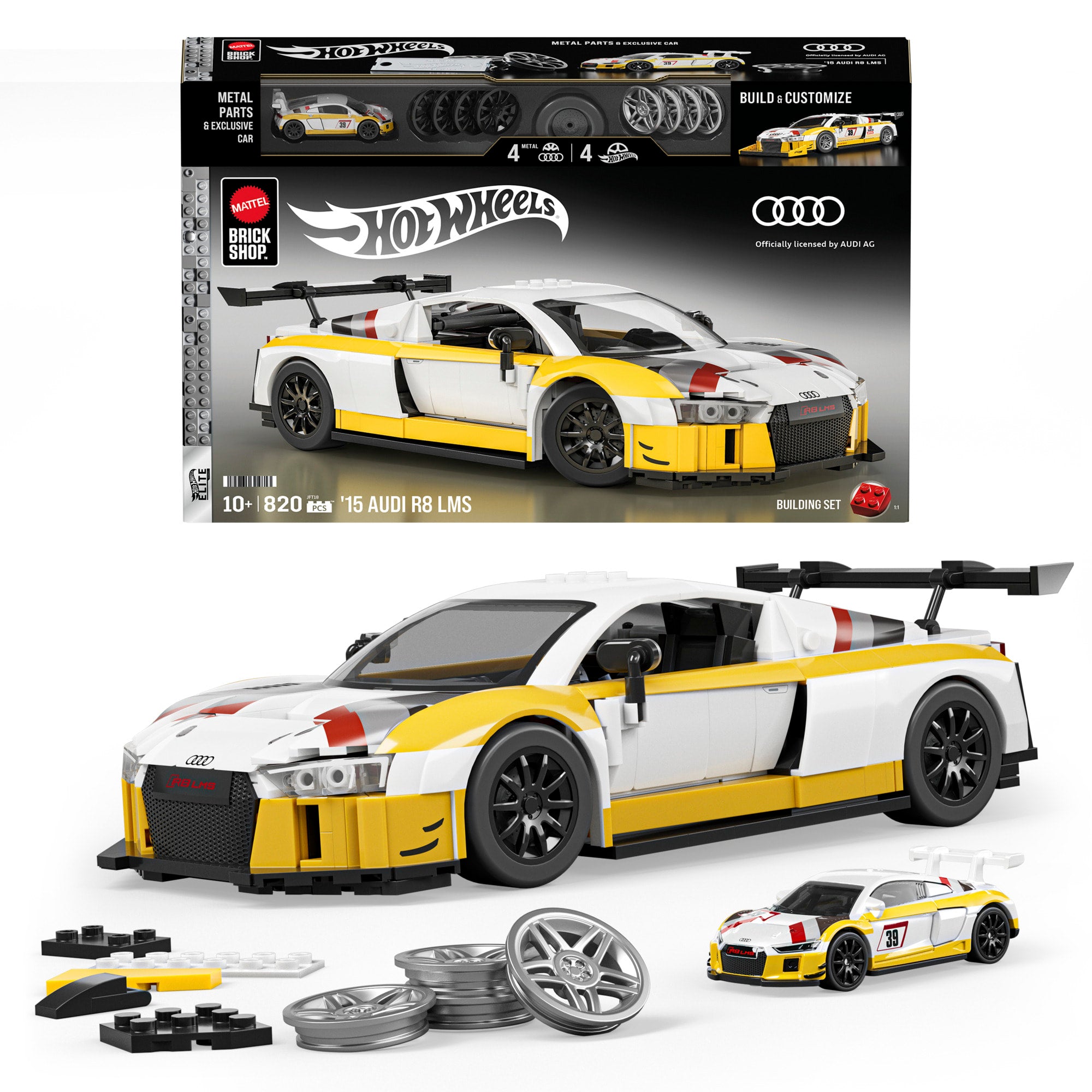 Mattel Brick Shop Hot Wheels '15 Audi R8 LMS Building Set