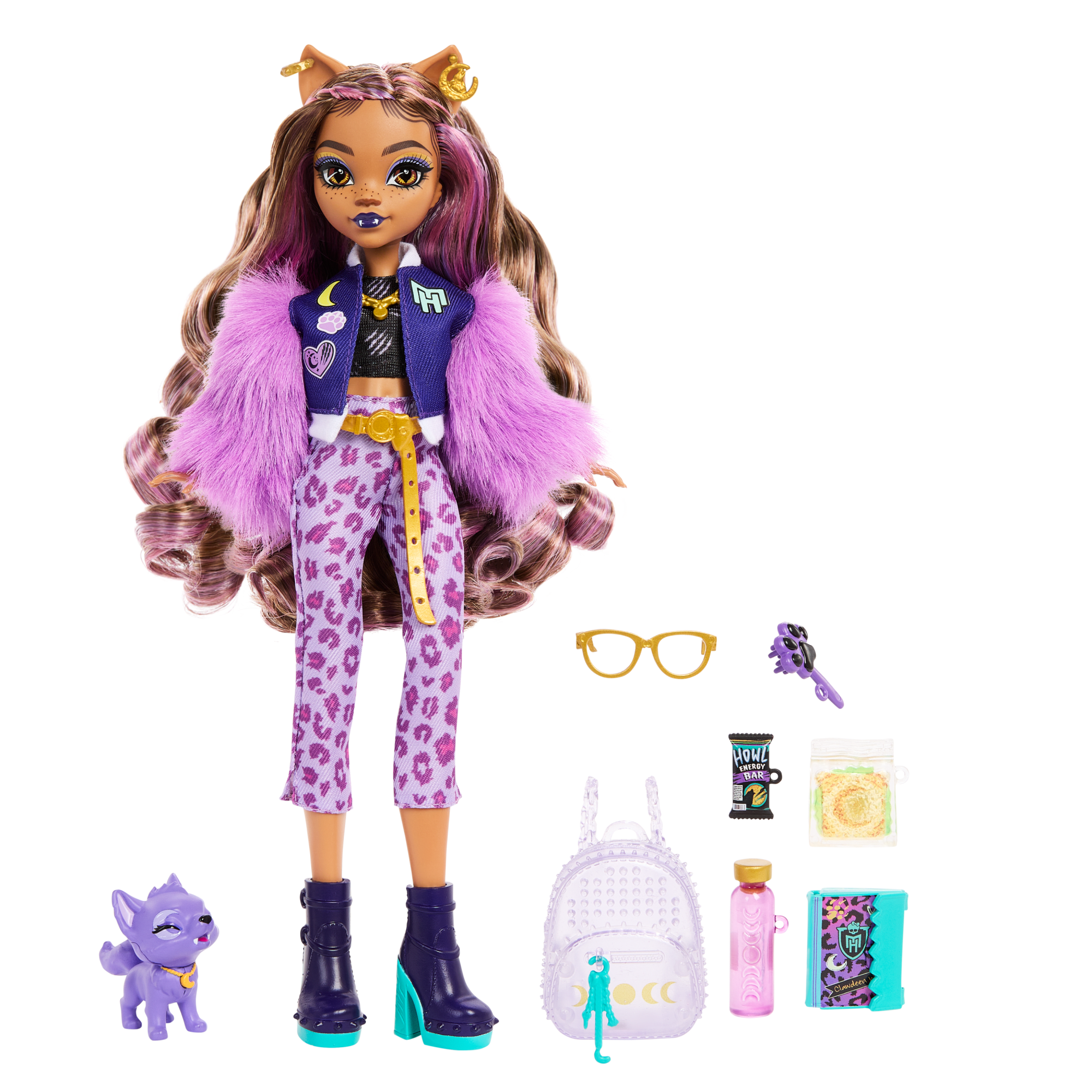 Monster High Poupée. Animal et Accessoires Clawdeen Wolf. Croissant - Image 5