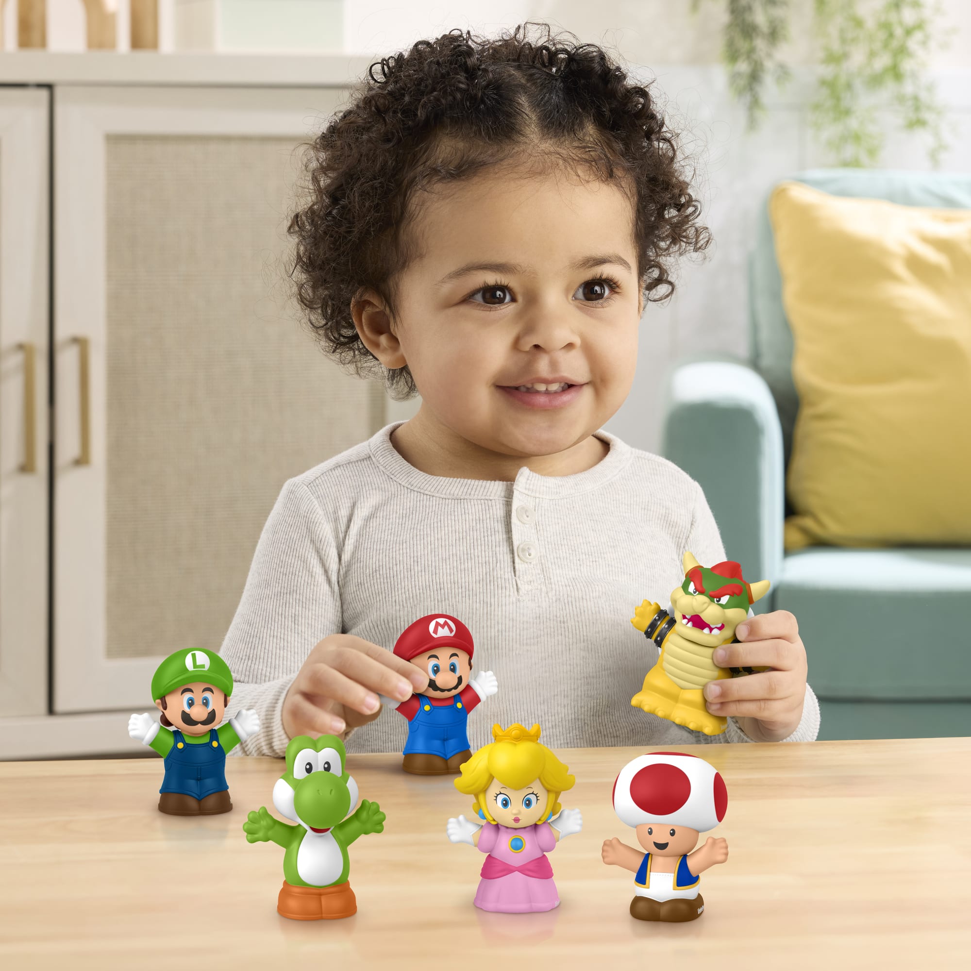 Fisher-Price-Coffret de 6 Figurines Mario Little People - Image 2