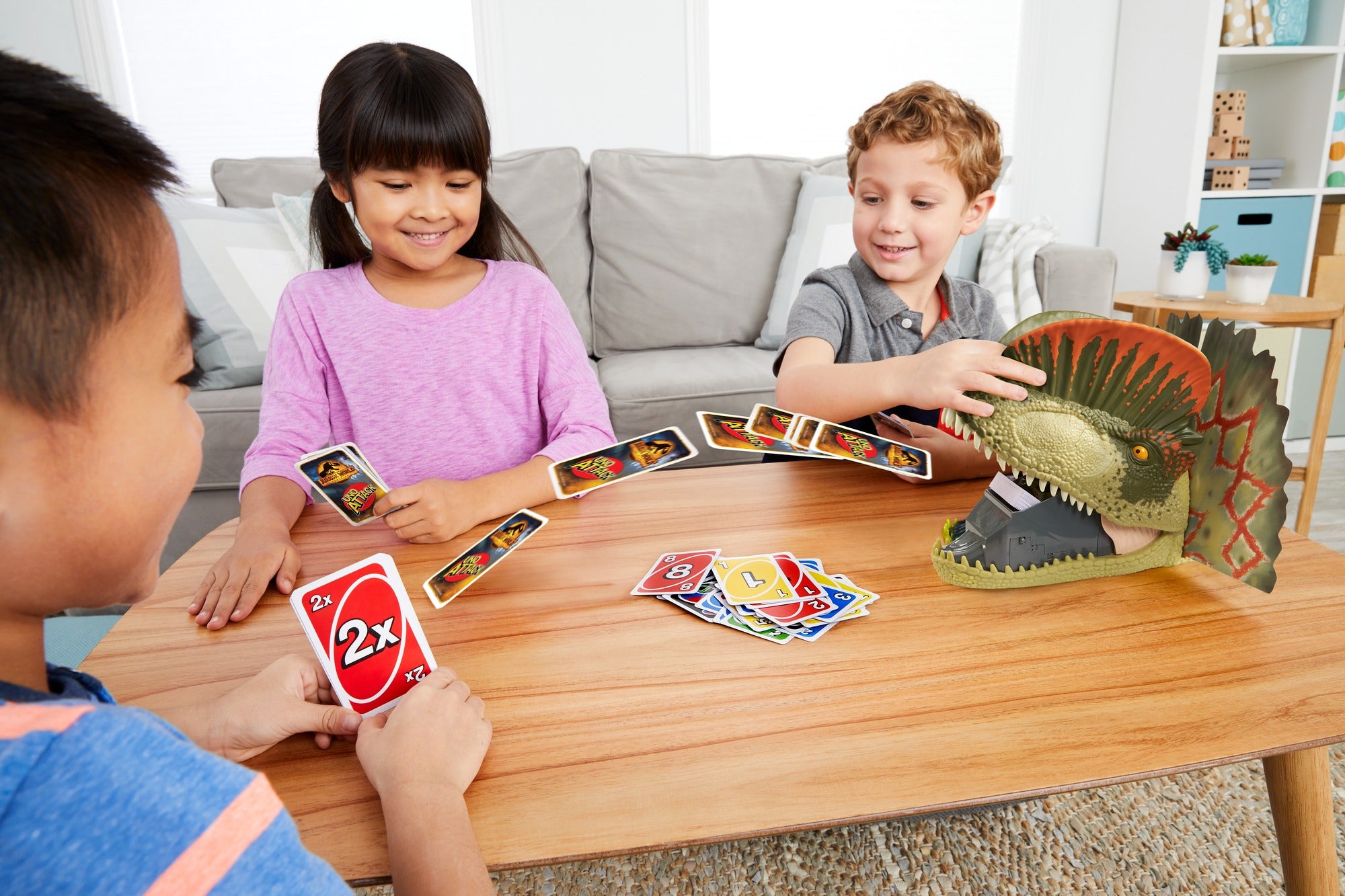 Jeu de Cartes Uno Attack™ Jurassic World Dominion Avec Lanceur de Cartes Dinosaure - Image 2