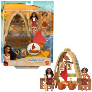 Moana 2 Conjunto de Brinquedo Moana e Loto com Acessórios