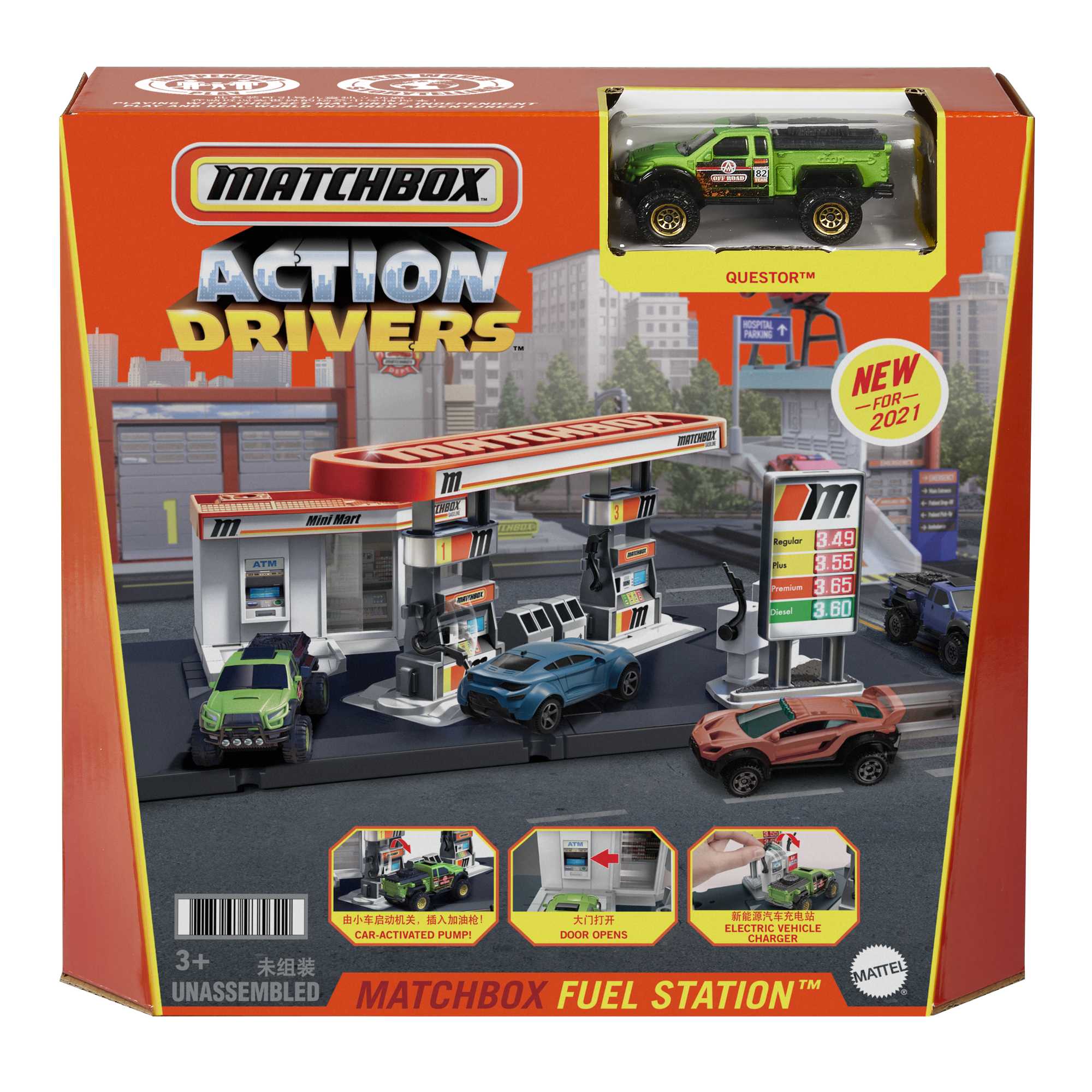 Matchbox Action Drivers Matchbox Fuel Station Playset For Kids 3 Years Old & Up. With 1 1:64 Scale Vehicle - Image 6