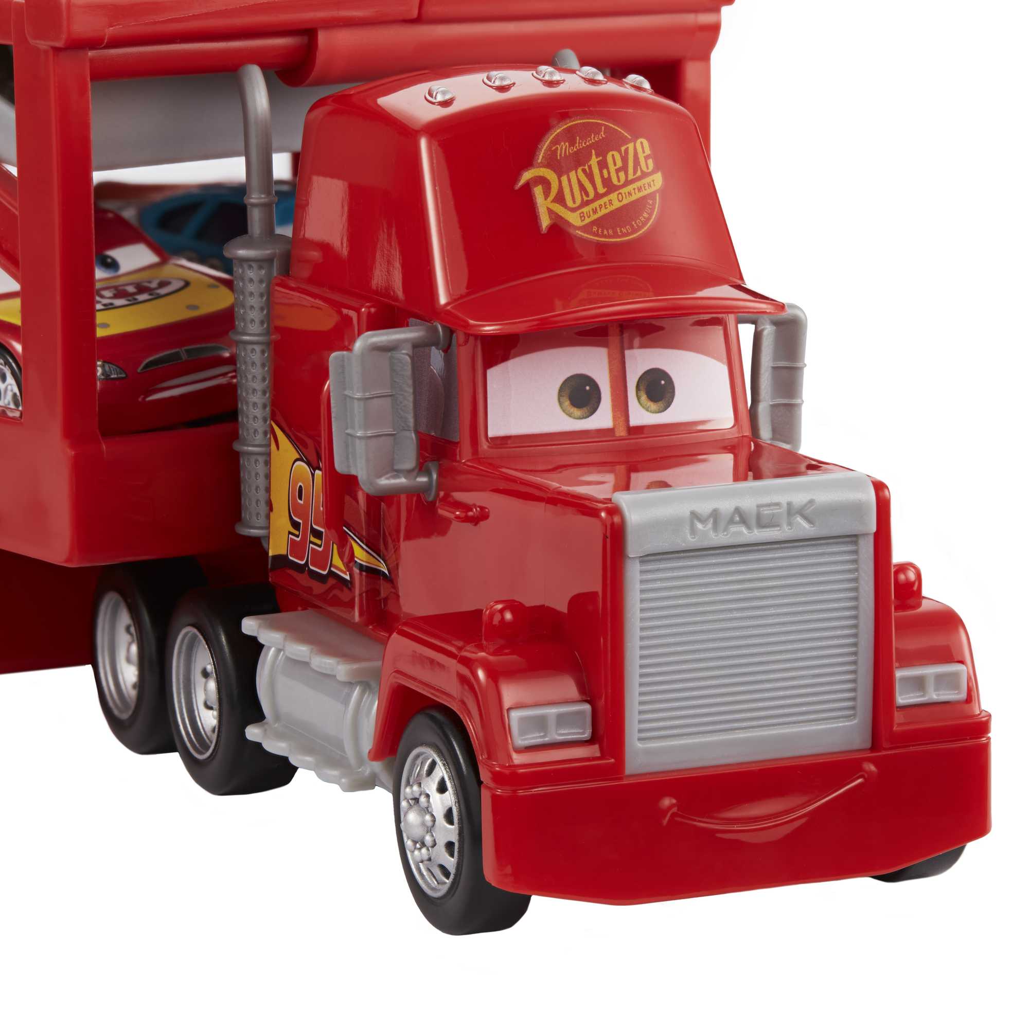 Disney And Pixar Cars Mack Hauler. 13-Inch Toy Transporter Truck With Ramp & Carry Storage For 12 Vehicles. Gift For Kids Ages 4 Years Old & Up - Image 3