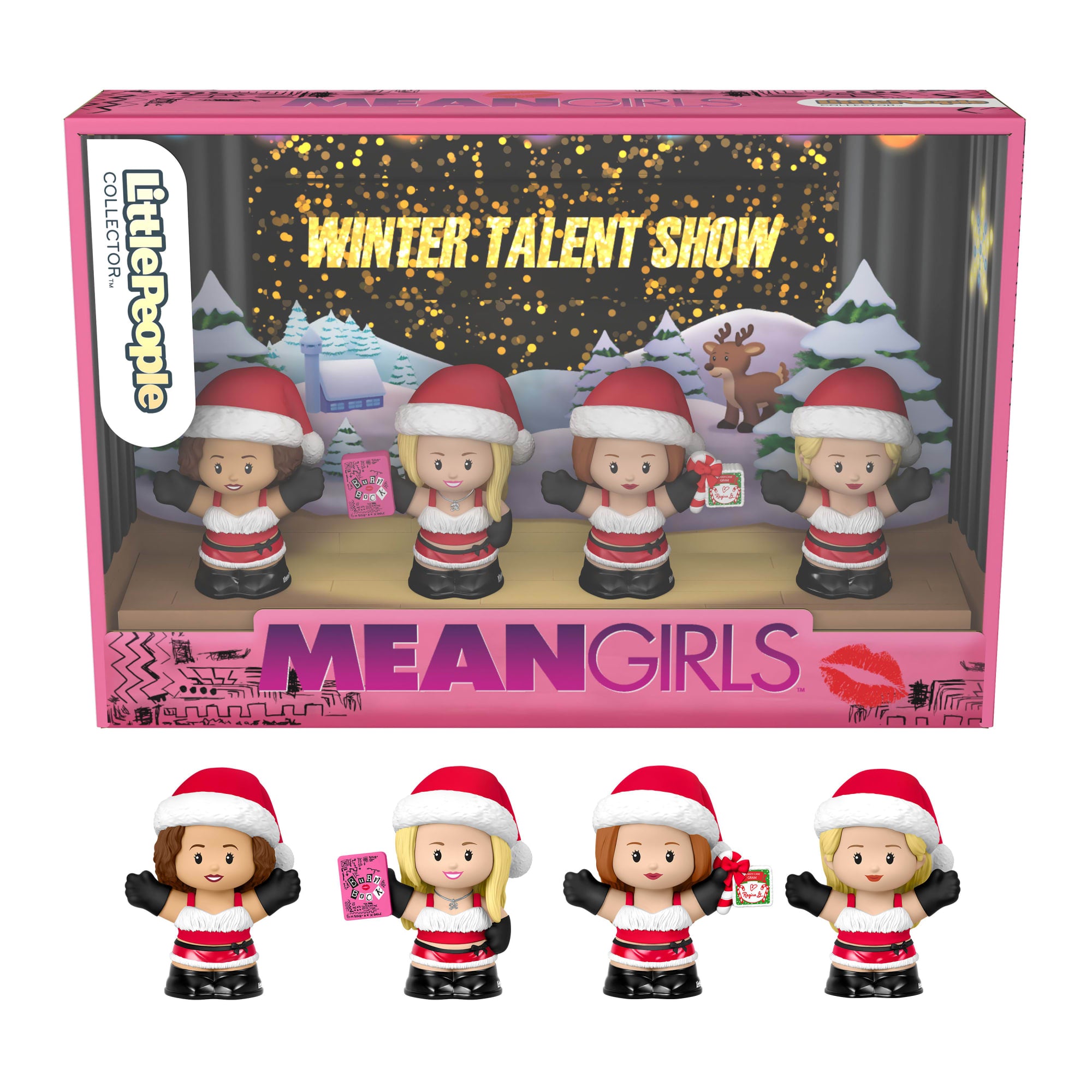 Little People Collector Mean Girls Movie Special Edition Holiday Set For Adults & Fans. 4 Figures
