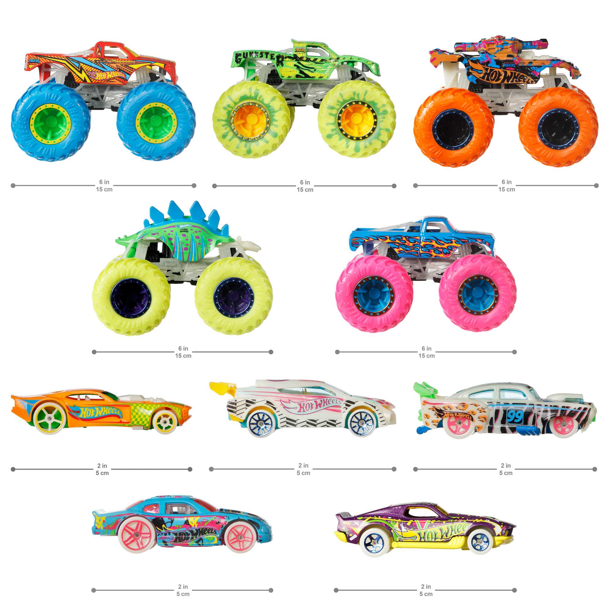 Hot Wheels Monster Trucks Glow in The Dark Collection - Image 2