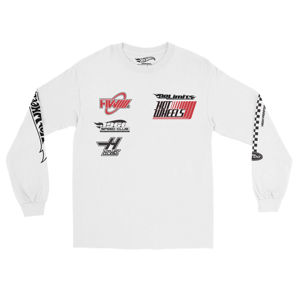 Hot Wheels Racing White Long Sleeve T-Shirt
