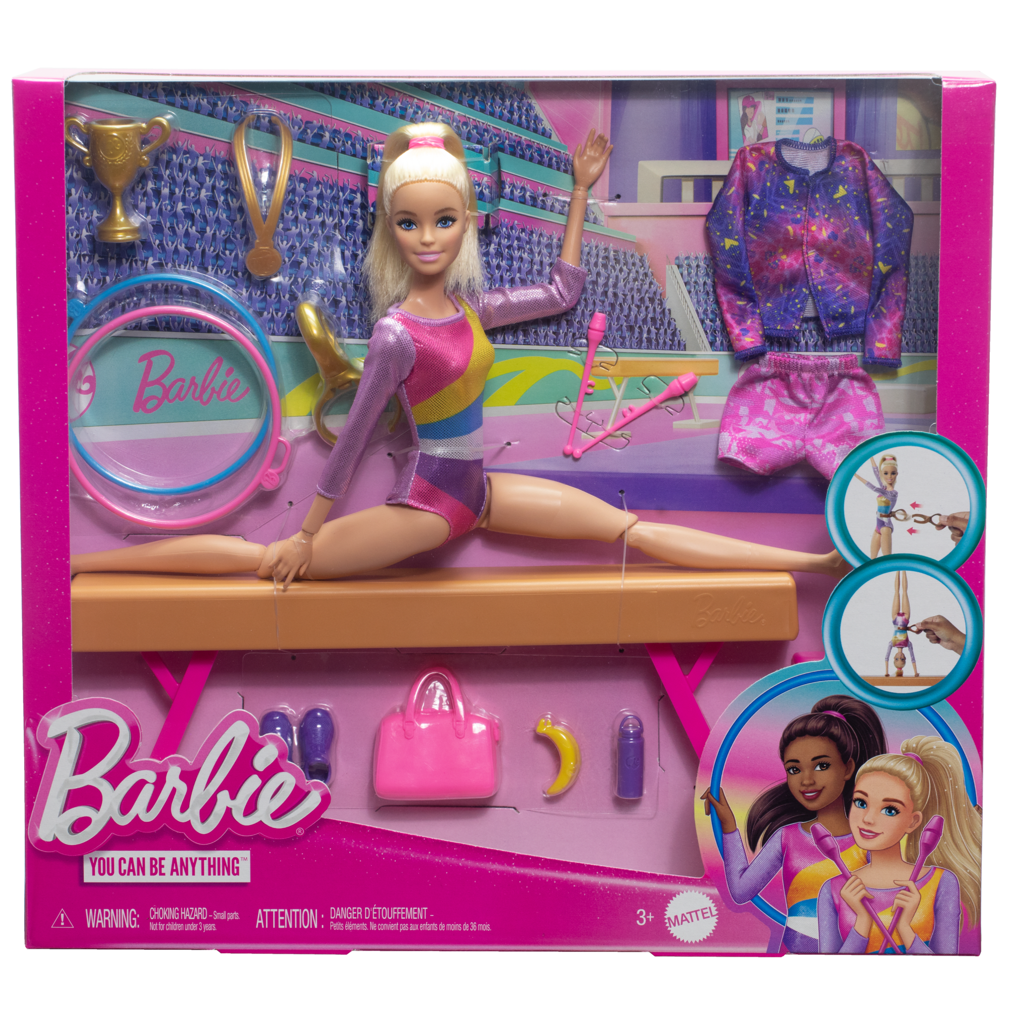Barbie Gymnastics Playset With Blonde Fashion Doll. Balance Beam. 10+ Accessories & Flip Feature - Image 6