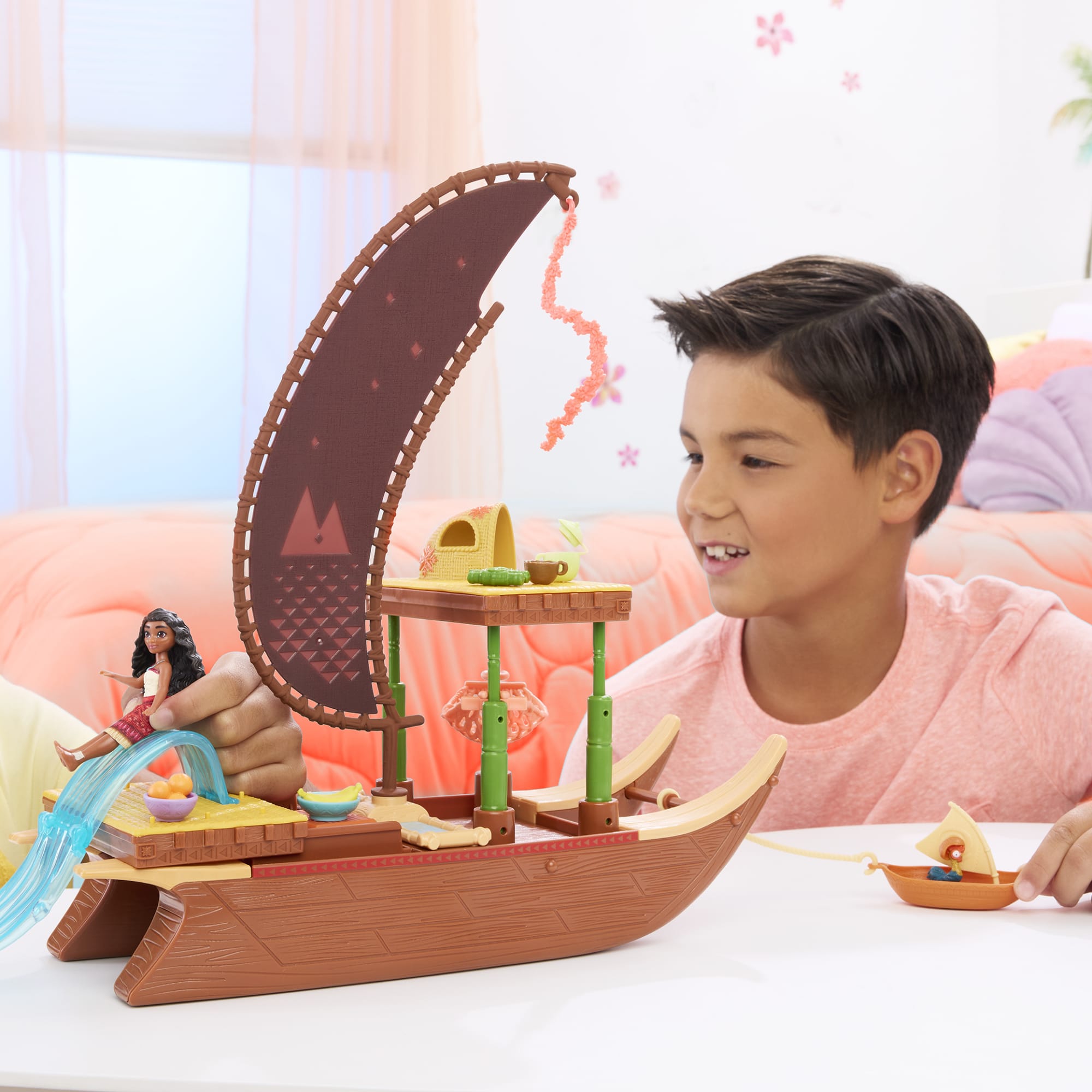 Moana 2 Conjunto de Brinquedo Barco de Aventuras com Mini Boneca e Acessórios - Image 2