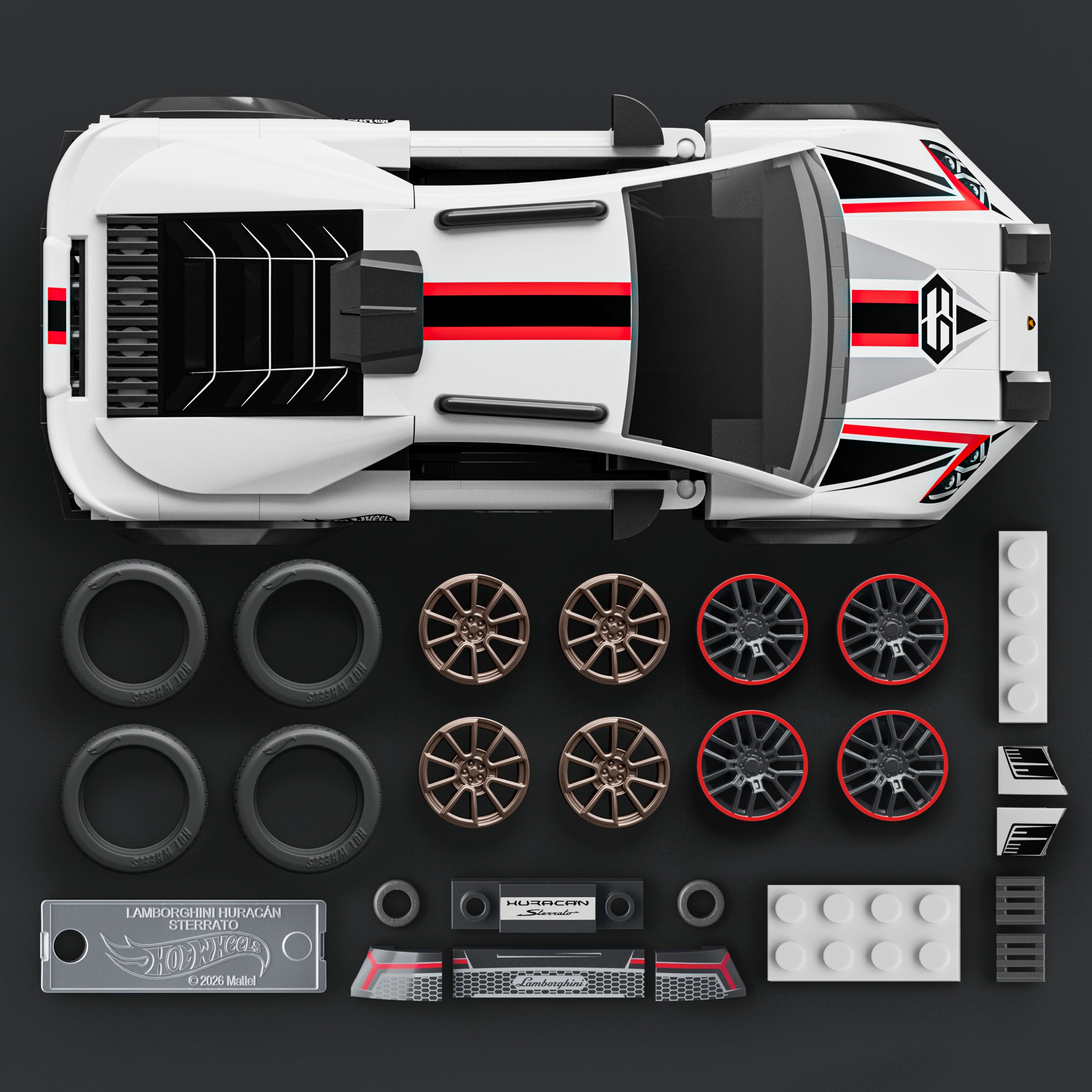 Mattel Brick Shop Hot Wheels Juguete de Construcción Speed Lamborghini Huracan Sterrato - Image 4