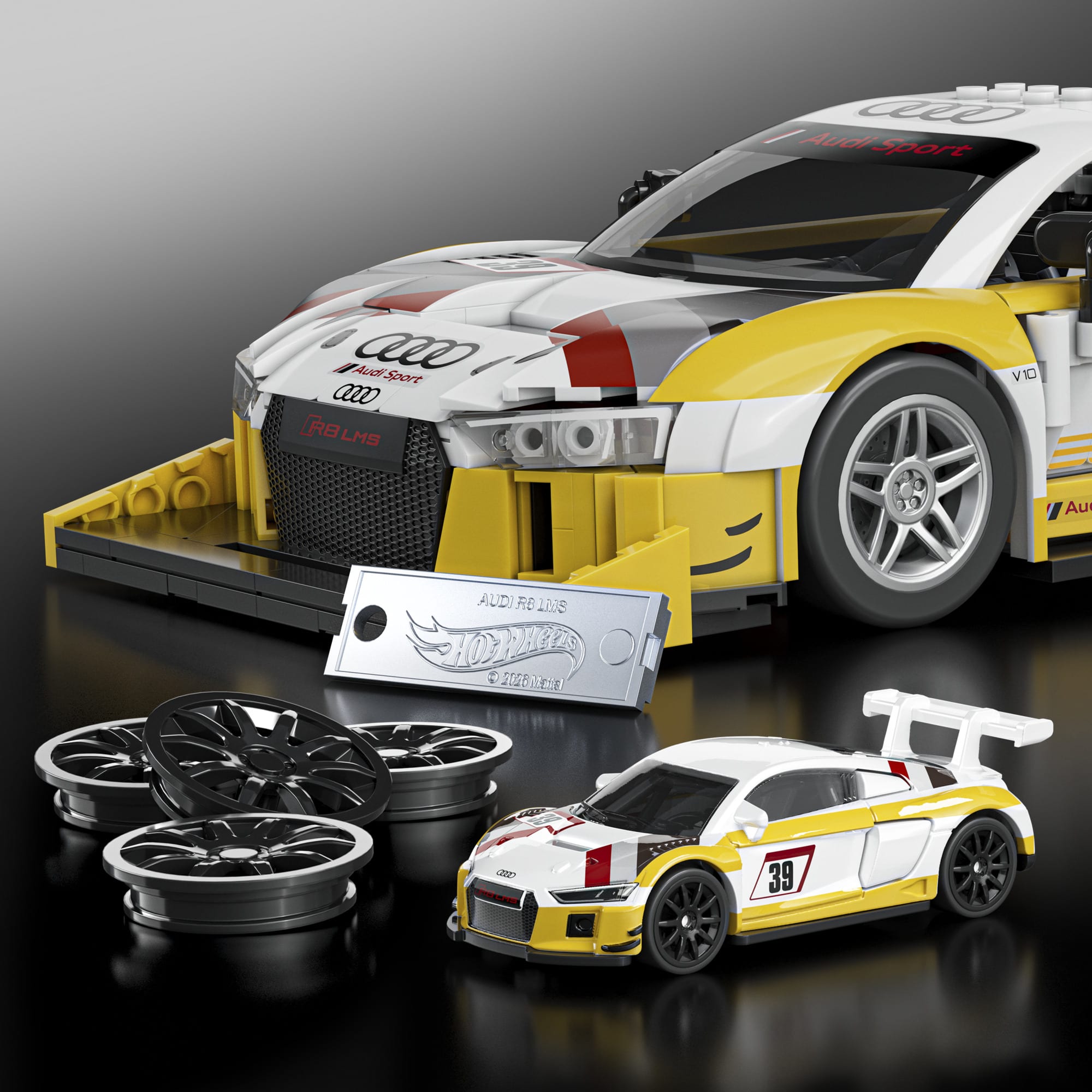 Mattel Brick Shop Hot Wheels '15 Audi R8 LMS Building Set - Image 5
