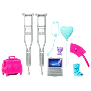 Barbie World  Coffret Médical. 10Accessoires Pour Poupée