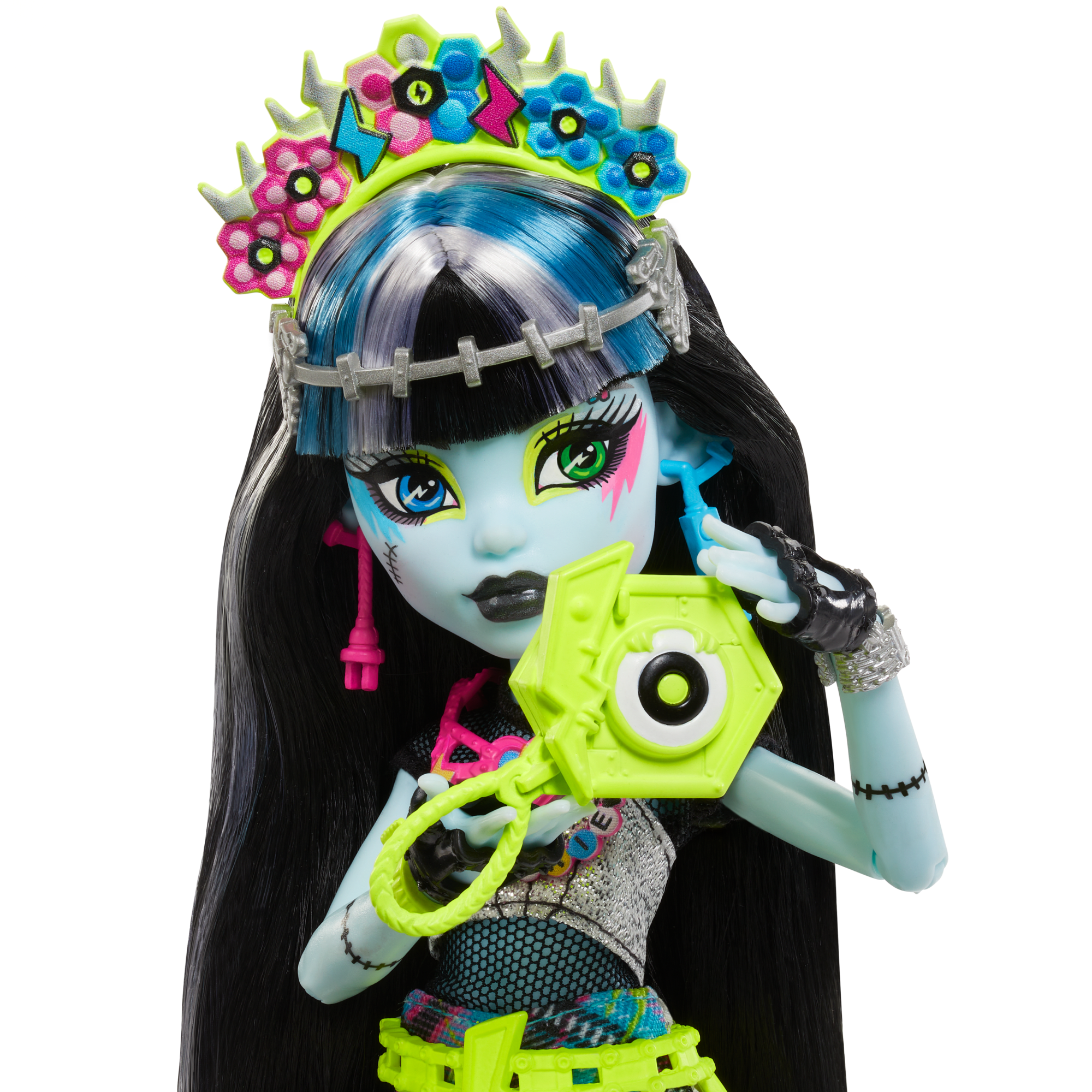 Monster High Monster Fest Frankie Stein Fashion Doll With Festival Outfit. Band Poster And Accessories - Image 3
