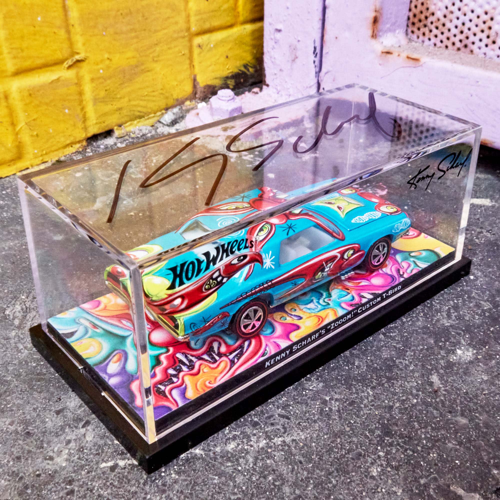 Hot Wheels x Kenny Scharf Signed Custom T-Bird