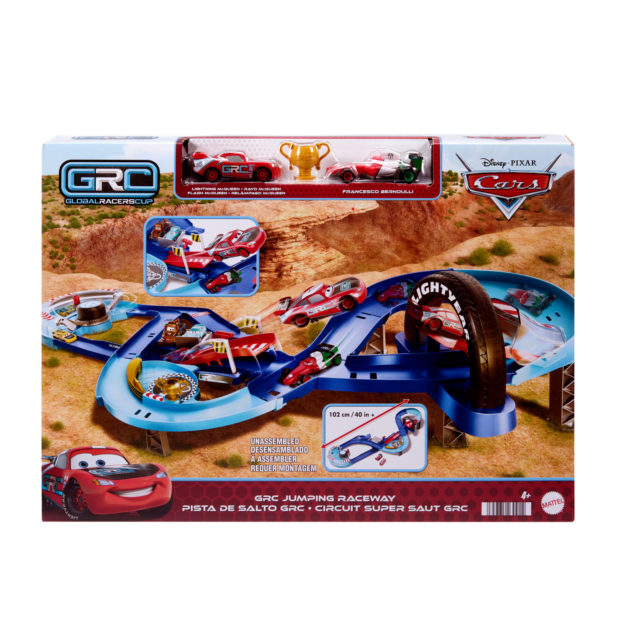 Disney And Pixar Cars Grc Jumping Raceway Playset With 2 Toy Vehicles. Includes Lightning Mcqueen - Image 6