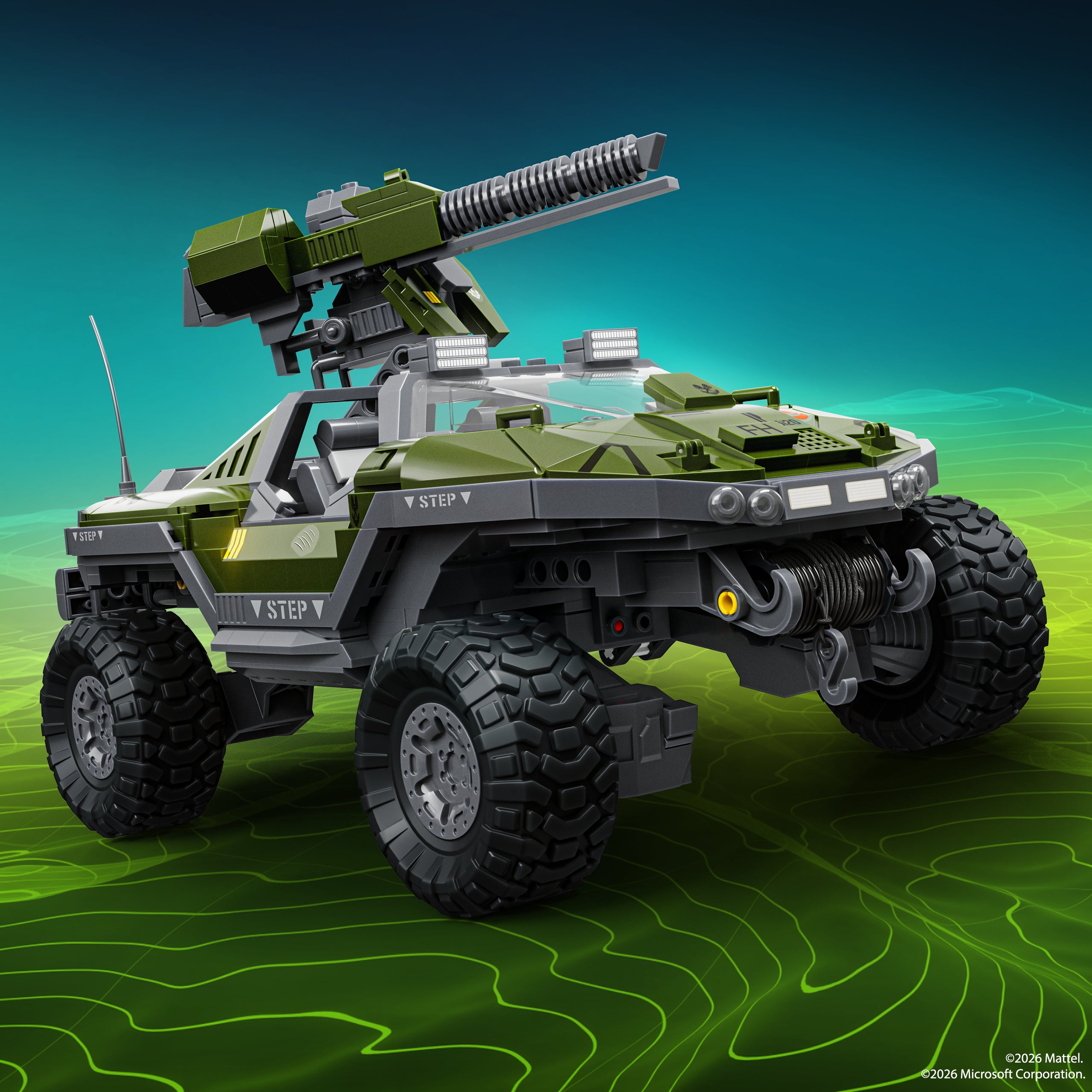 Mattel Brick Shop Hot Wheels Halo UNSC M12 Warthog Building Toy Kit - Image 4