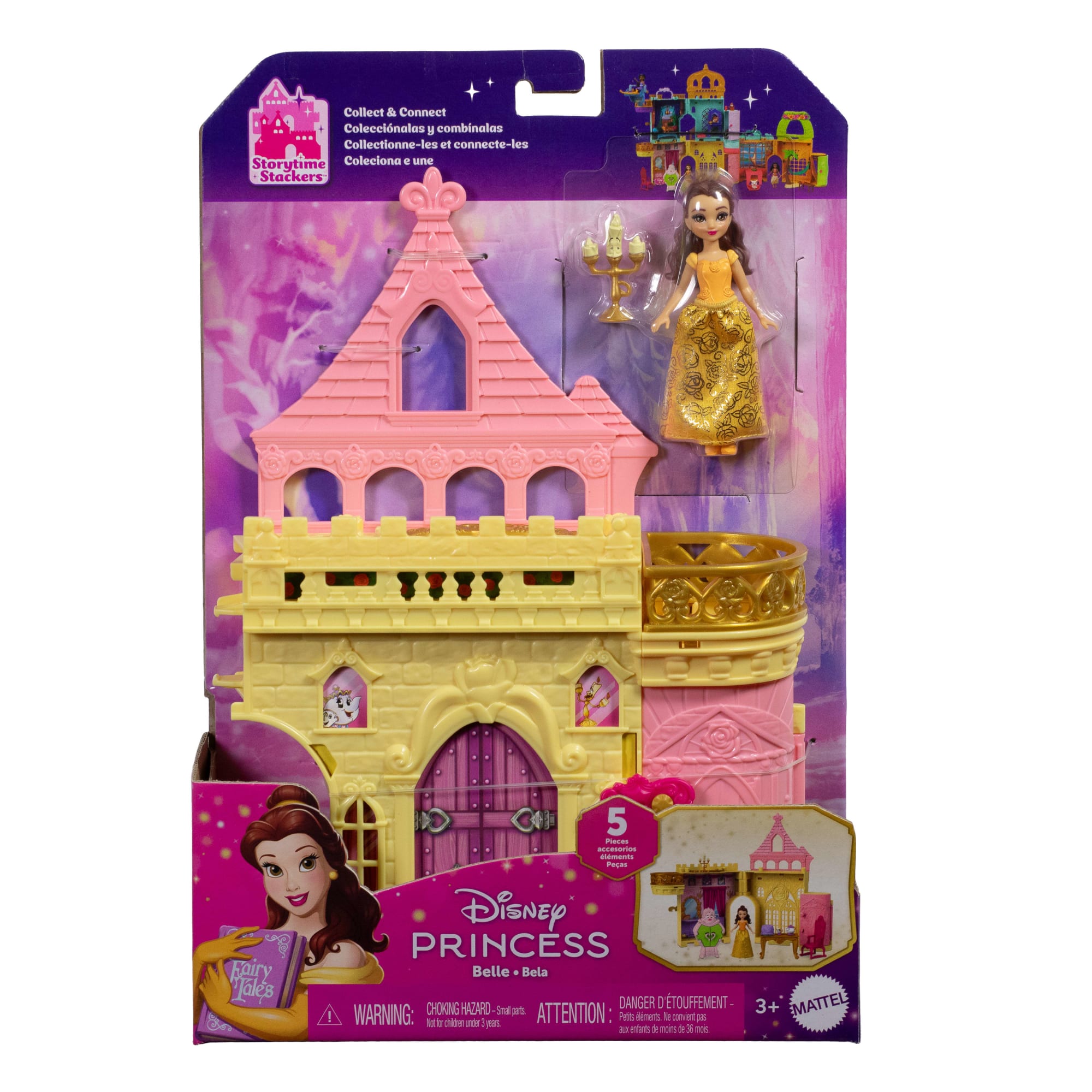Disney Princesa Conjunto de Brinquedo Castelo Bela Empilhável - Image 6