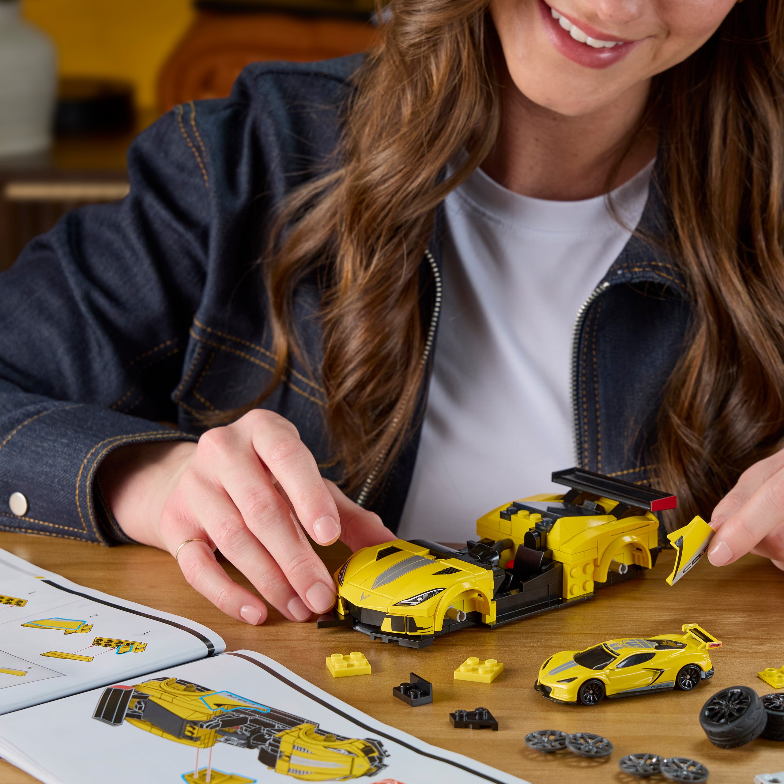Mattel Brick Shop Hot Wheels '20 Corvette C8.R Building Toy Kit - Image 2