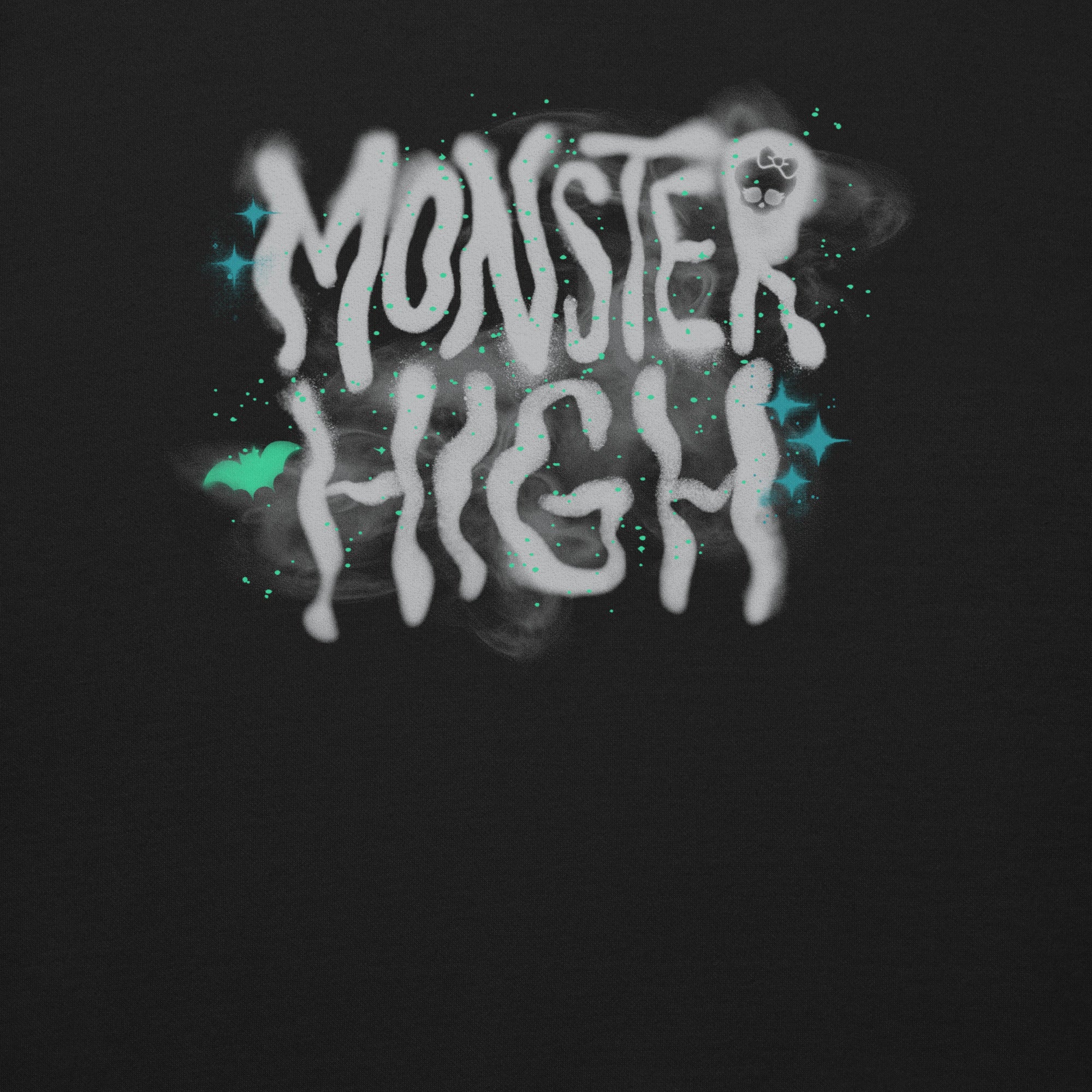 Monster High Lunar Glow Logo Embroidered Black Sweatshirt - Image 5