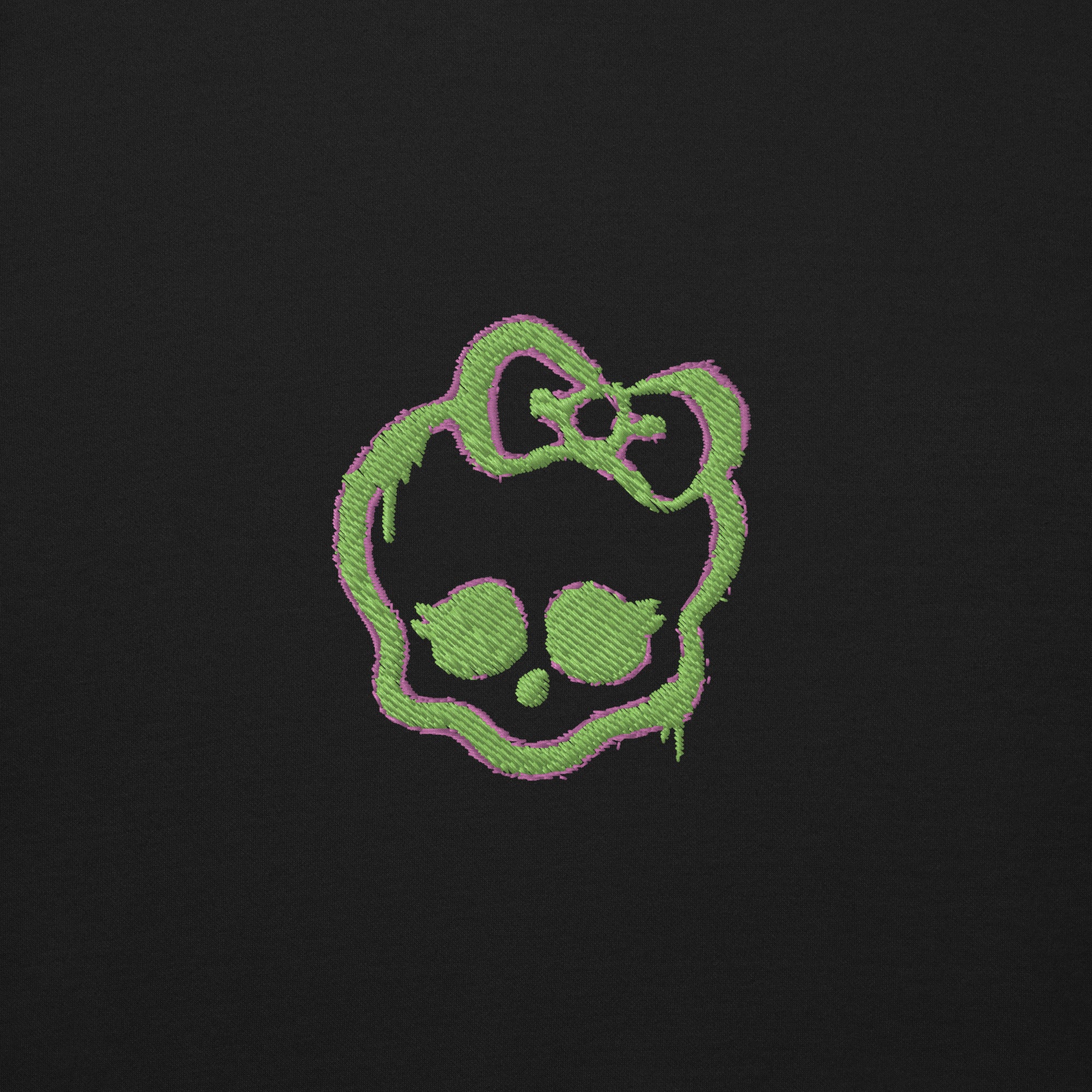 Monster High Lunar Glow Logo Embroidered Black Sweatshirt - Image 2