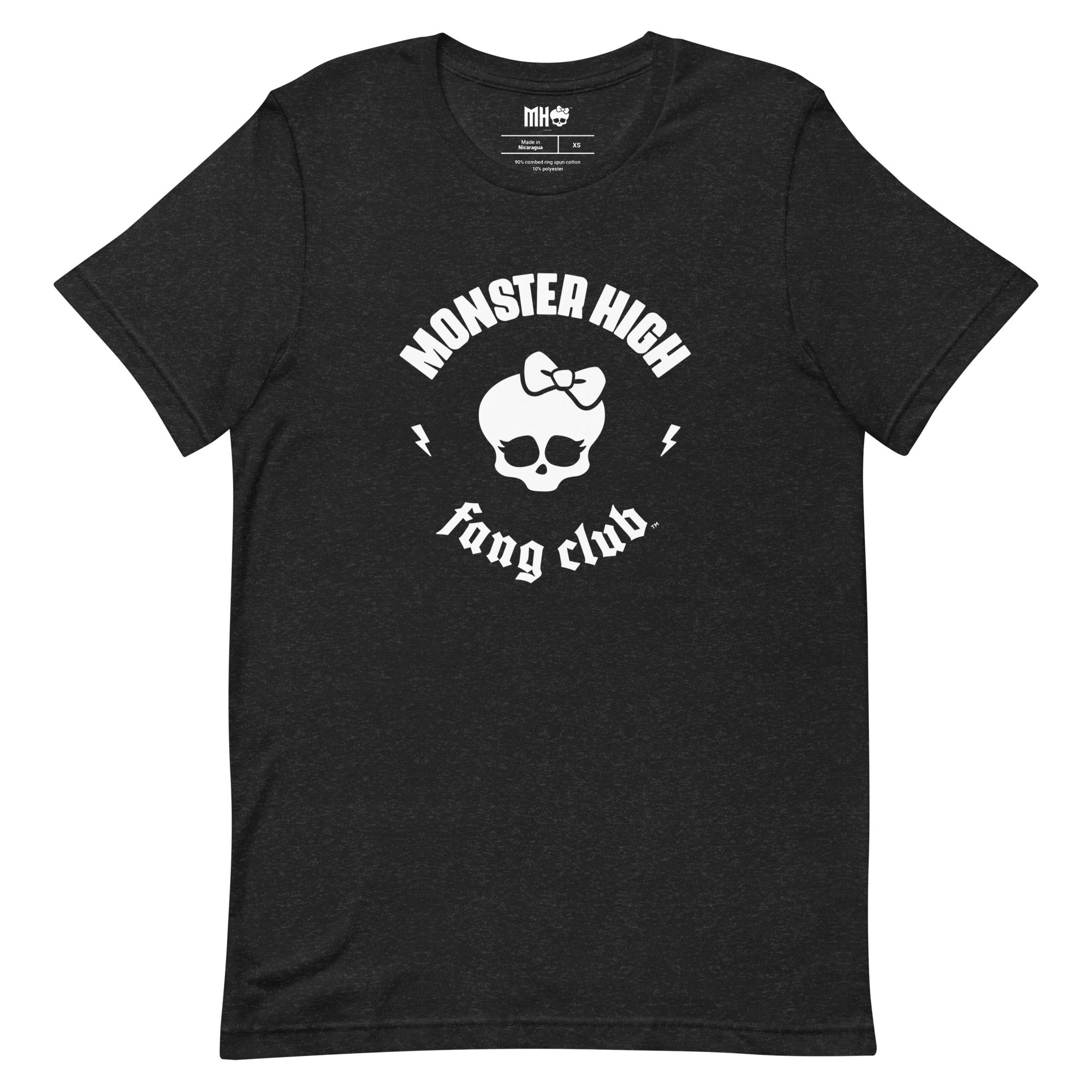 Monster High Fang Club Short Sleeve T-Shirt in Black Heather