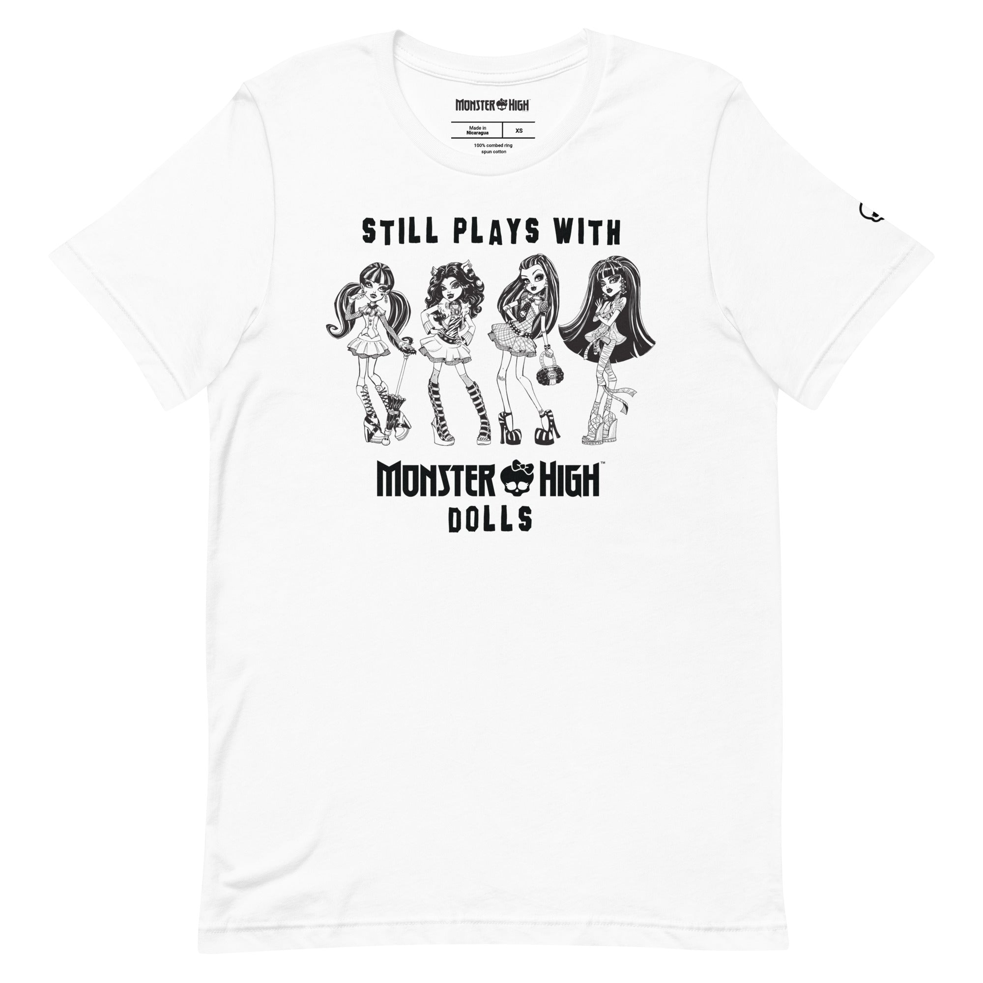 Monster High Still Plays with Monster High Dolls White T-Shirt
