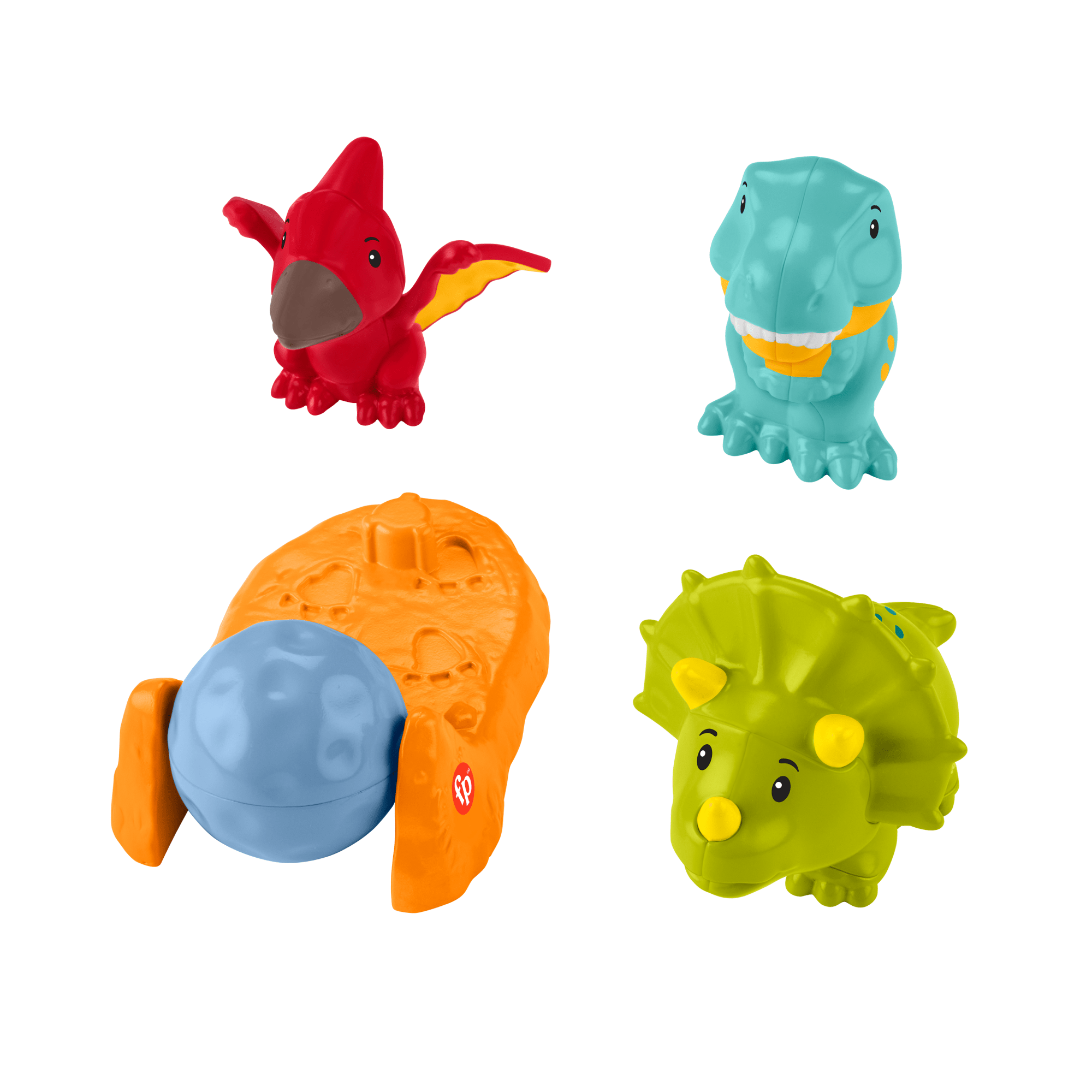 Fisher-Price Little People Friendly Dinosaur Figure Pack Toddler Toy. 4 Pieces - Image 6