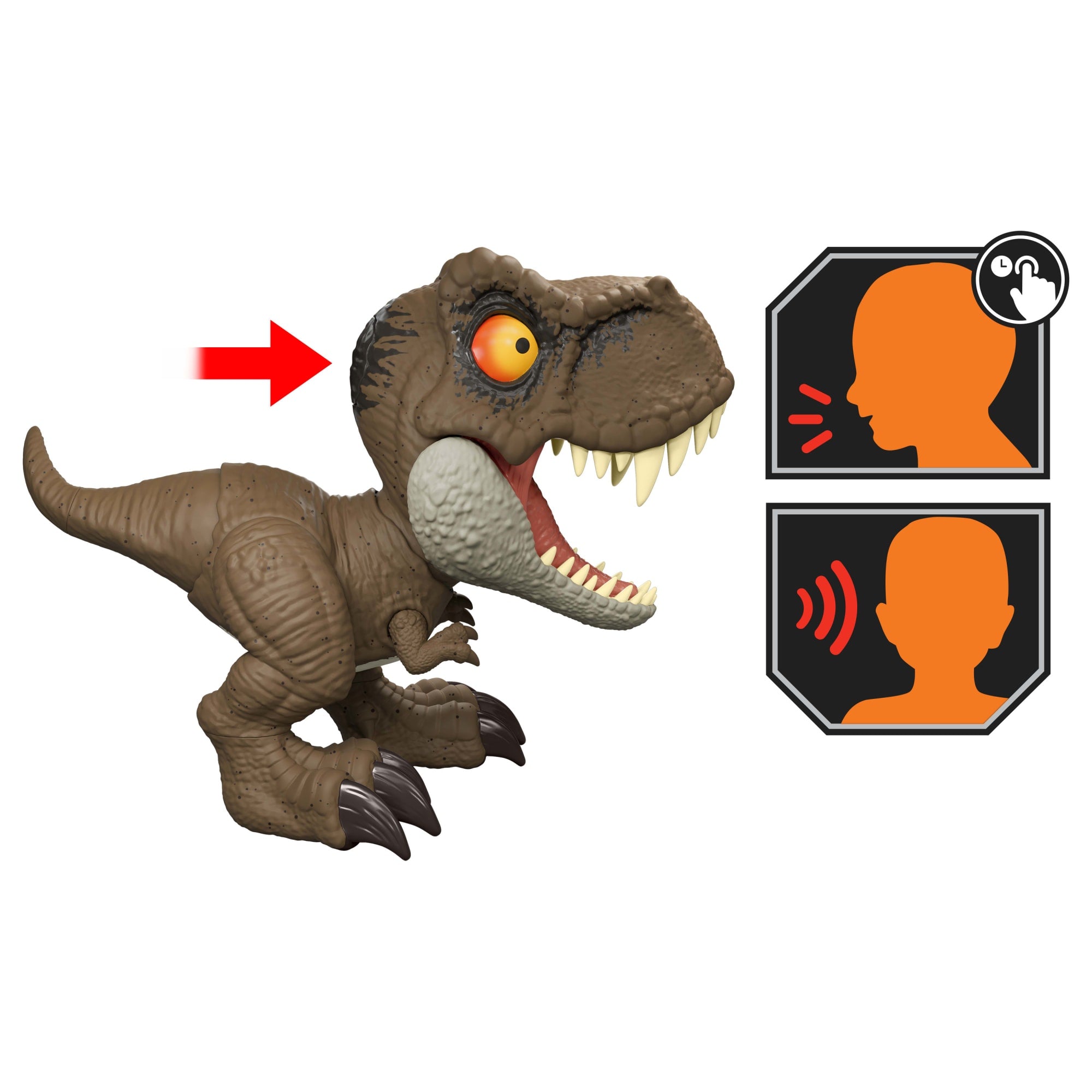 Jurassic World Roar Command Tyrannosaurus Rex Dinosaur Figure Toy. Records. Plays & Roars. T. Rex - Image 4