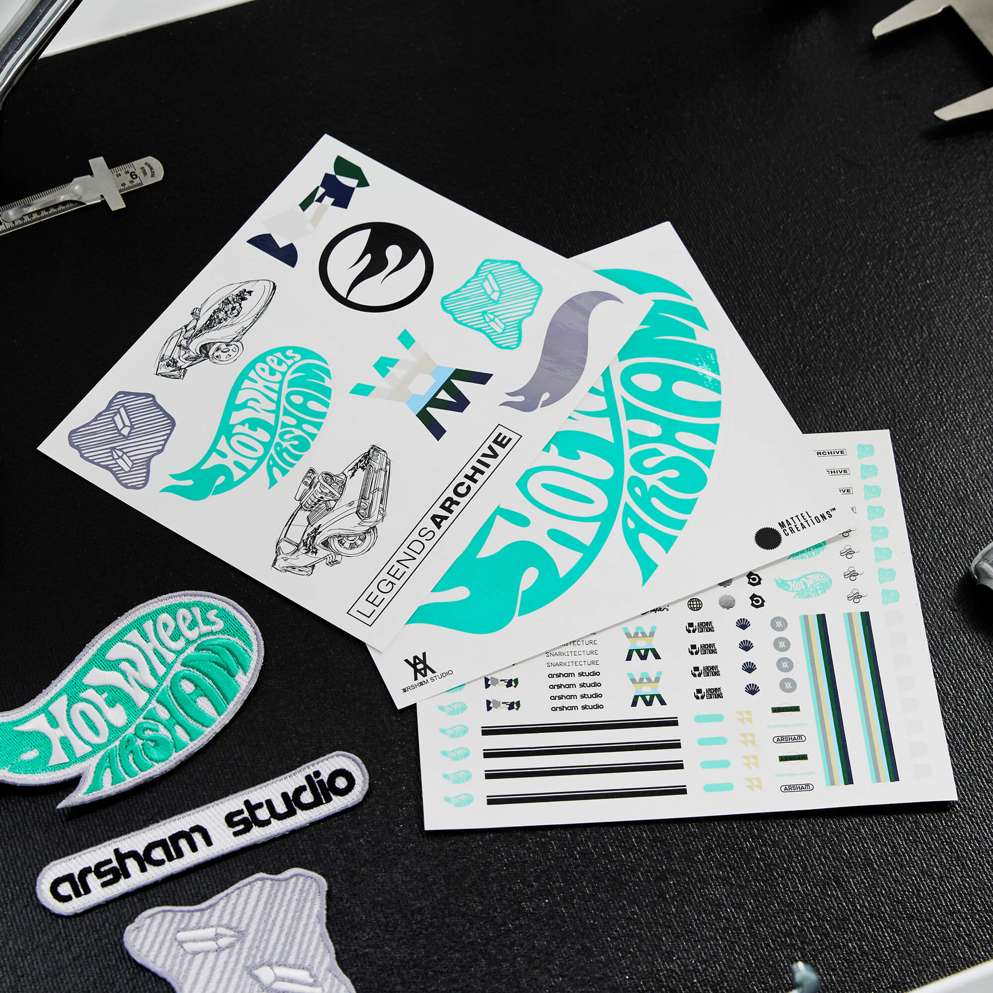 Hot Wheels x Daniel Arsham Patches & Sticker Set