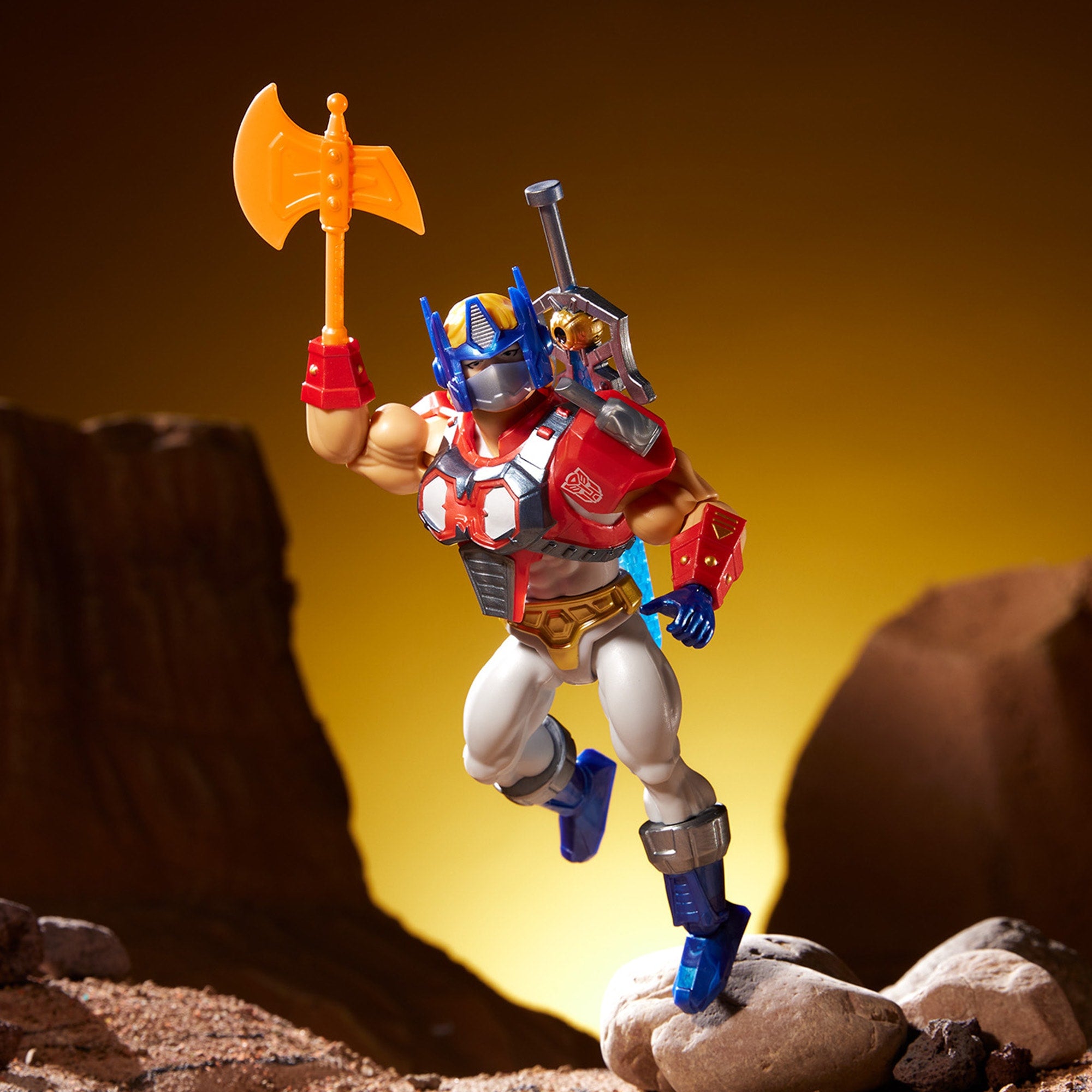 Masters Of The Universe Origins & Transformers Optimus Prime Armor He-Man Action Figure. MOTU Toy - Image 4