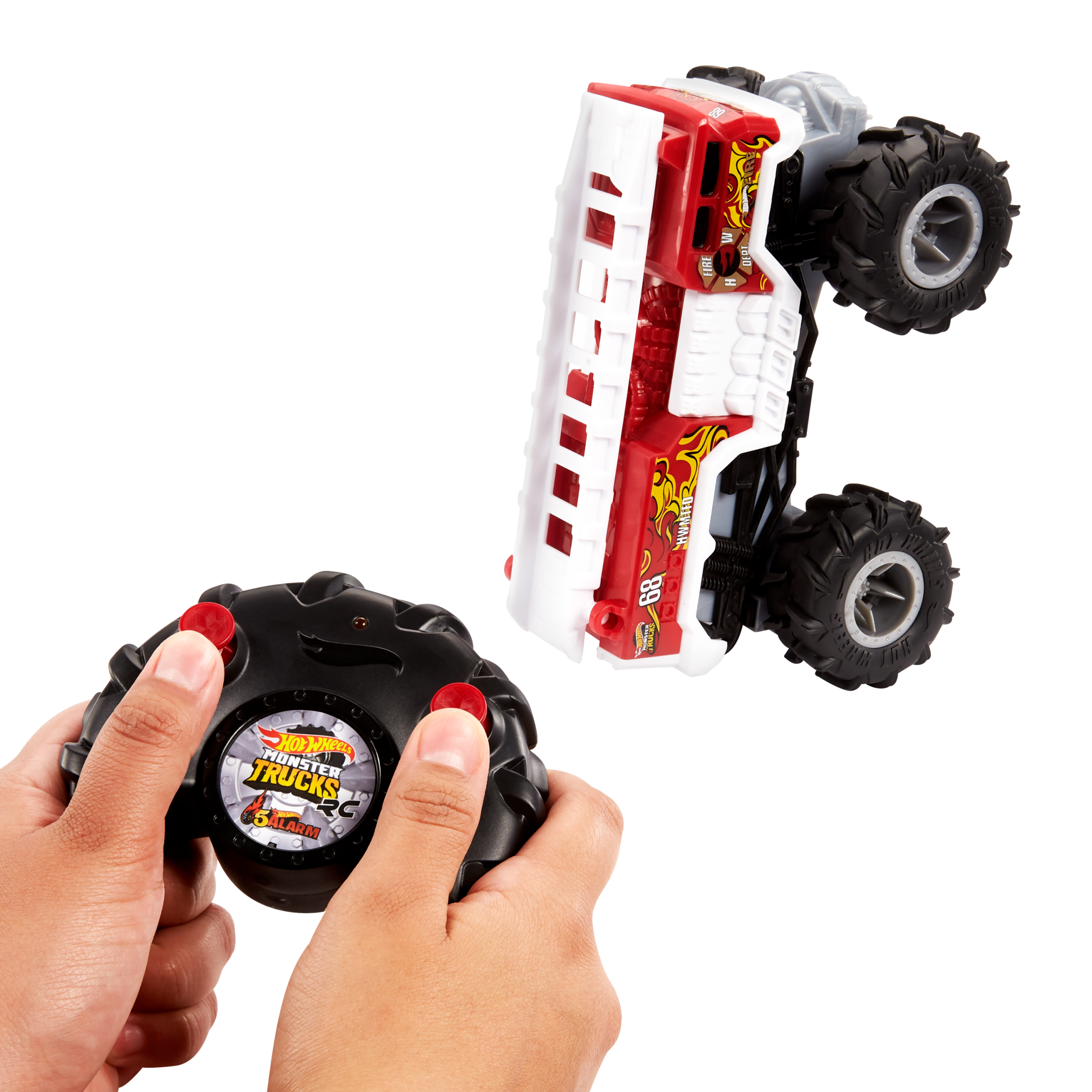 Hot Wheels Monster Trucks 5-Alarm RC in 1:24 Scale. Remote-Control Toy Truck - Image 4
